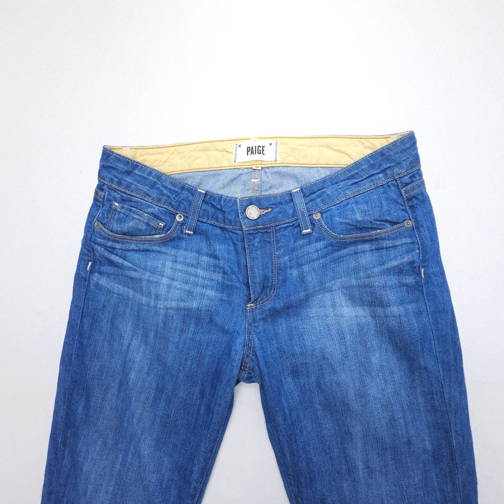 Paige Paige Skyline Jeans Womens 28 x 30 Blue Stretch USA Made Low Rise Slim Ankle 5-Pocket Design Size 28" / US 6 / IT 42 - 3 Thumbnail