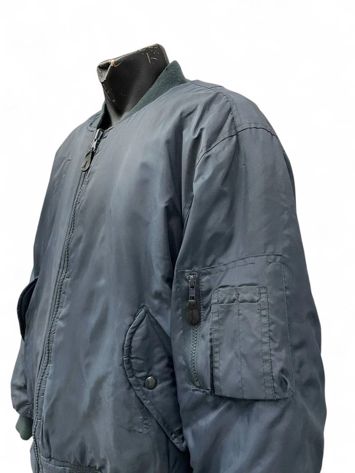 Alpha Industries Vintage Blue MA-1 Bomber Jacket Military Y2K Style Size US L / EU 52-54 / 3 - 4 Thumbnail