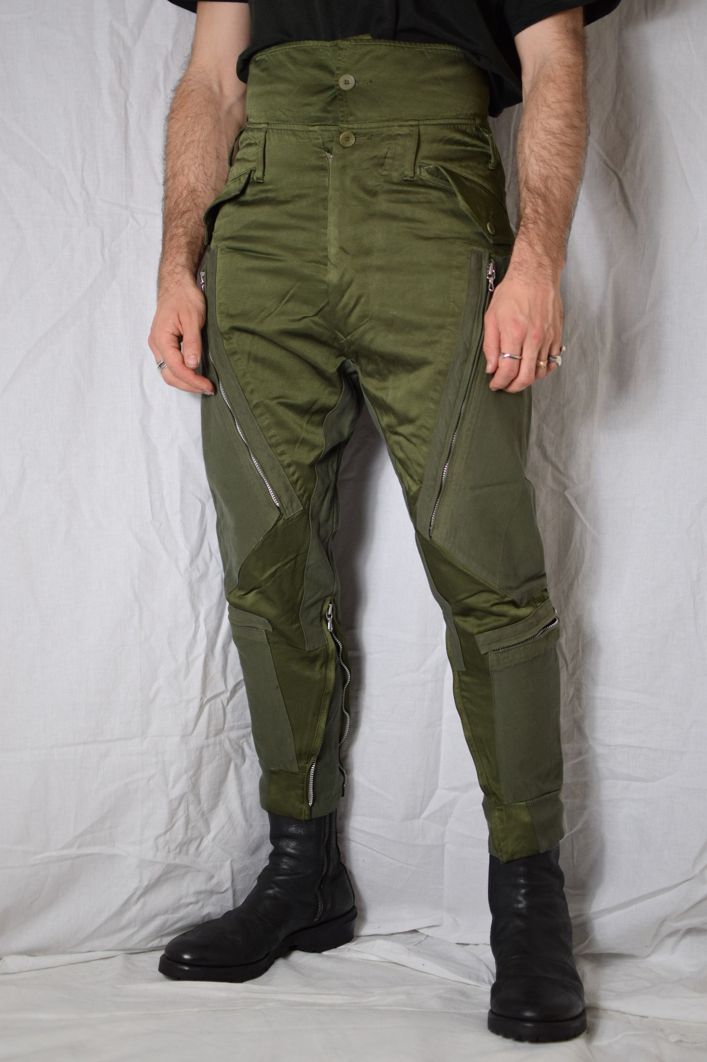 image of Julius Aw17 Neuromantika Khaki Flight Pants - 597Pam7, Men's (Size 30)