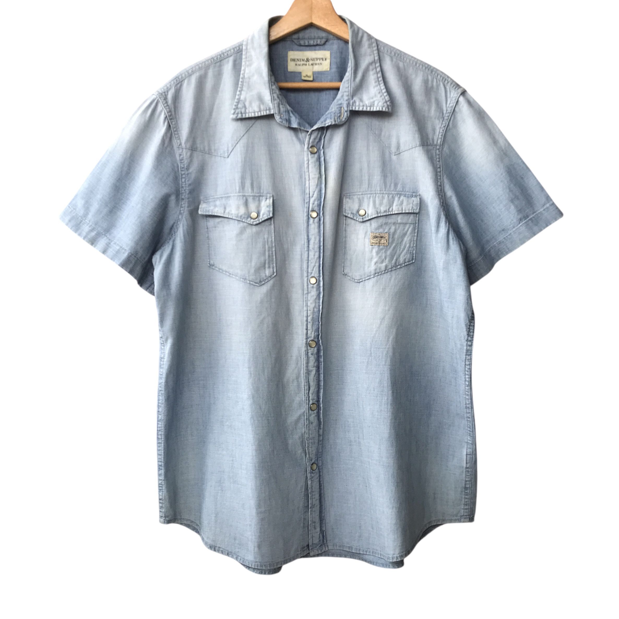 Denim & Supply Ralph Lauren × Ralph Lauren Denim & Supply By Ralph Lauren RL Chambray Western Shirt Size US XL / EU 56 / 4 - 1 Thumbnail
