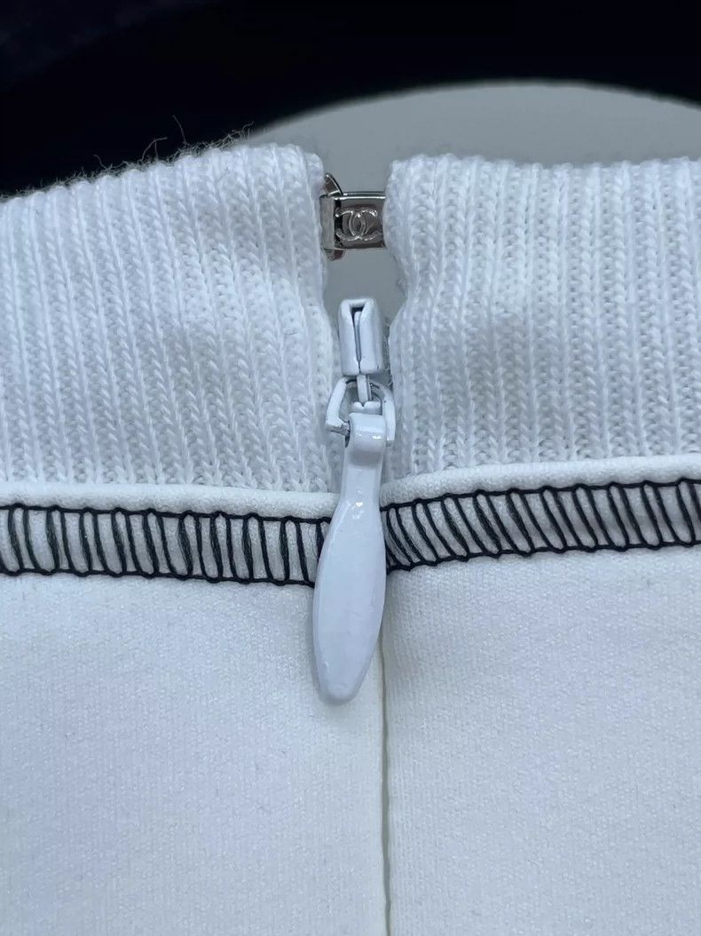 Chanel Chanel 24C black and white color matching logo elastic slim Size XS / US 0-2 / IT 36-38 - 5 Thumbnail