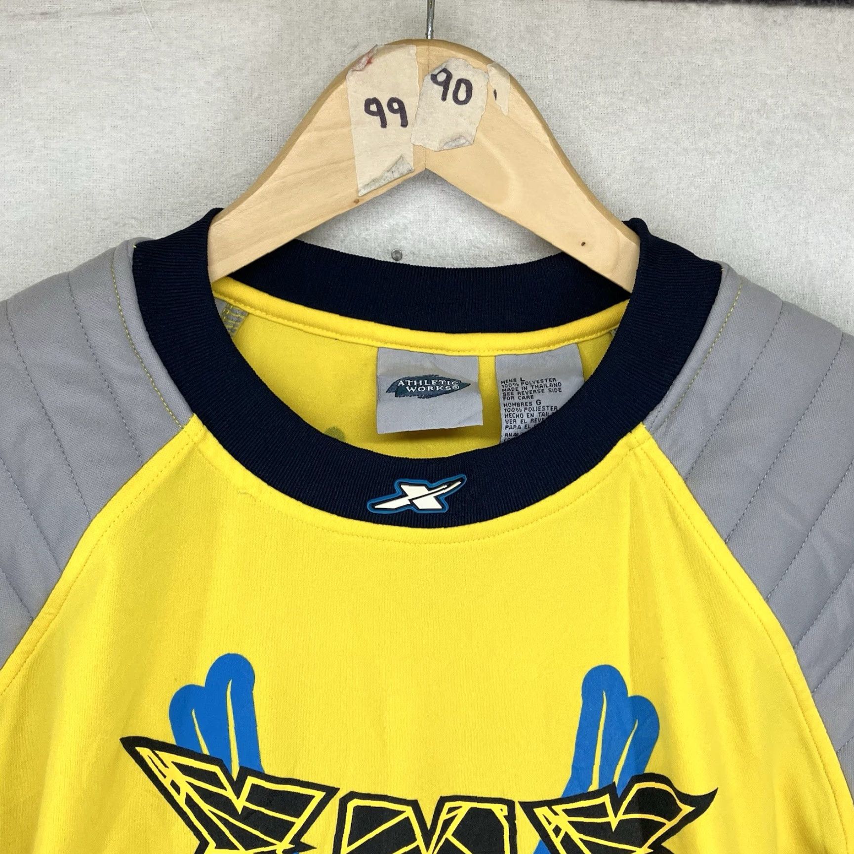 Athletic Works VTG 90s Y2K Extreme Motocross XMX Jersey Light Padding Mens Large Yellow Colorblock Spider 90s Motocross Biker Jersey Mens Size US L / EU 52-54 / 3 - 7 Thumbnail