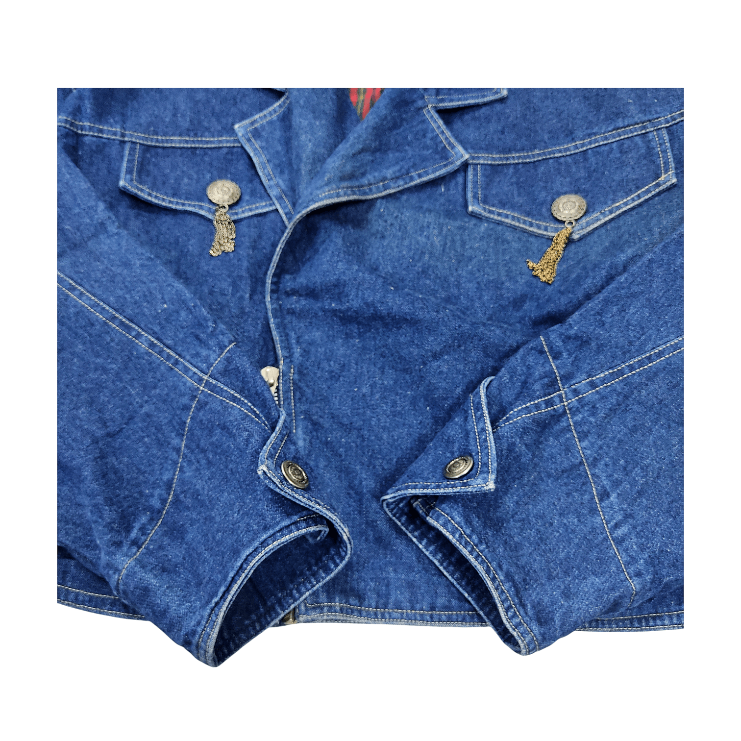 Vintage Issey Miyake Inspired 5th.St Double Collar Denim Jacket Size M / US 6-8 / IT 42-44 - 7 Thumbnail