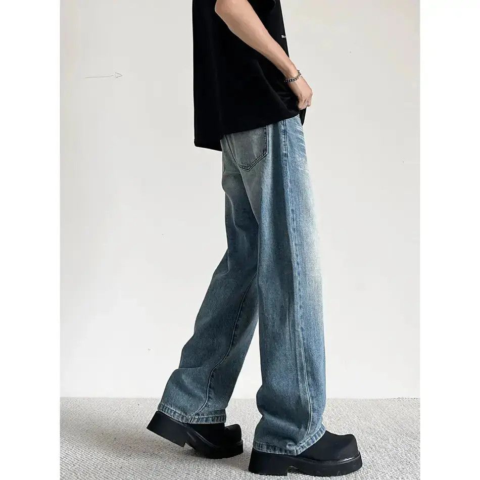 Japanese Brand Retro loose wide leg slightly flared jeans Size US 30 / EU 46 - 3 Thumbnail