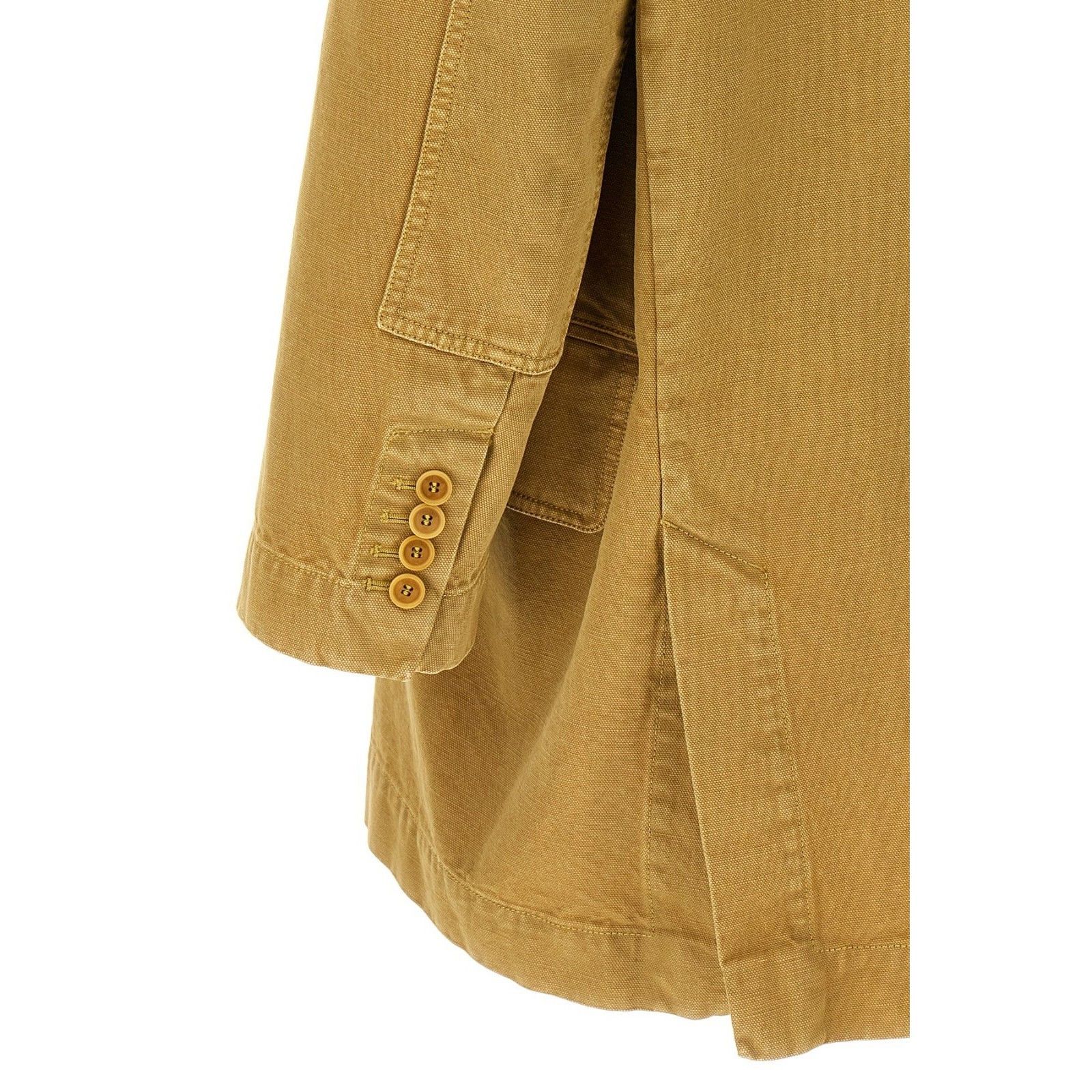 Max Mara MAX MARA Dizzy Oversized Beige/Yellow Canvas Blazer New & Au Size M / US 6-8 / IT 42-44 - 4 Thumbnail