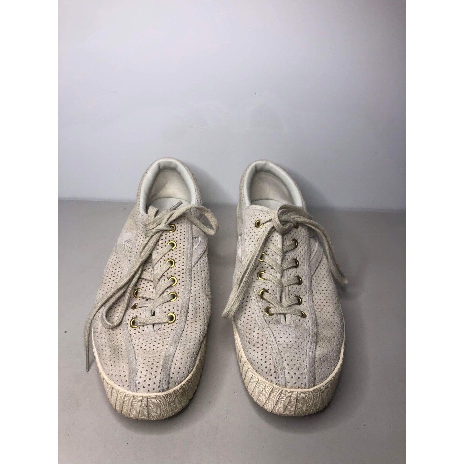 Tretorn Tretorn Nyliteplus Ivory White Perforated Lace Sneaker Shoes Size US 9 / IT 39 - 11 Thumbnail