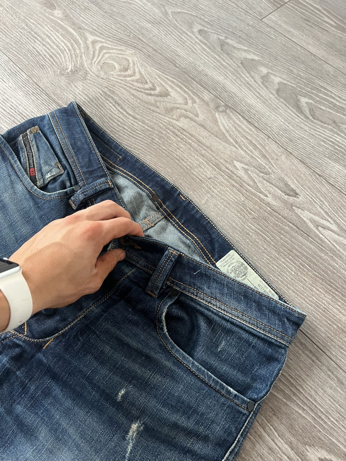 Diesel ‼️Vintage Diesel Industry Distressed Denim Selvage Jeans‼️ Size US 33 - 11 Thumbnail