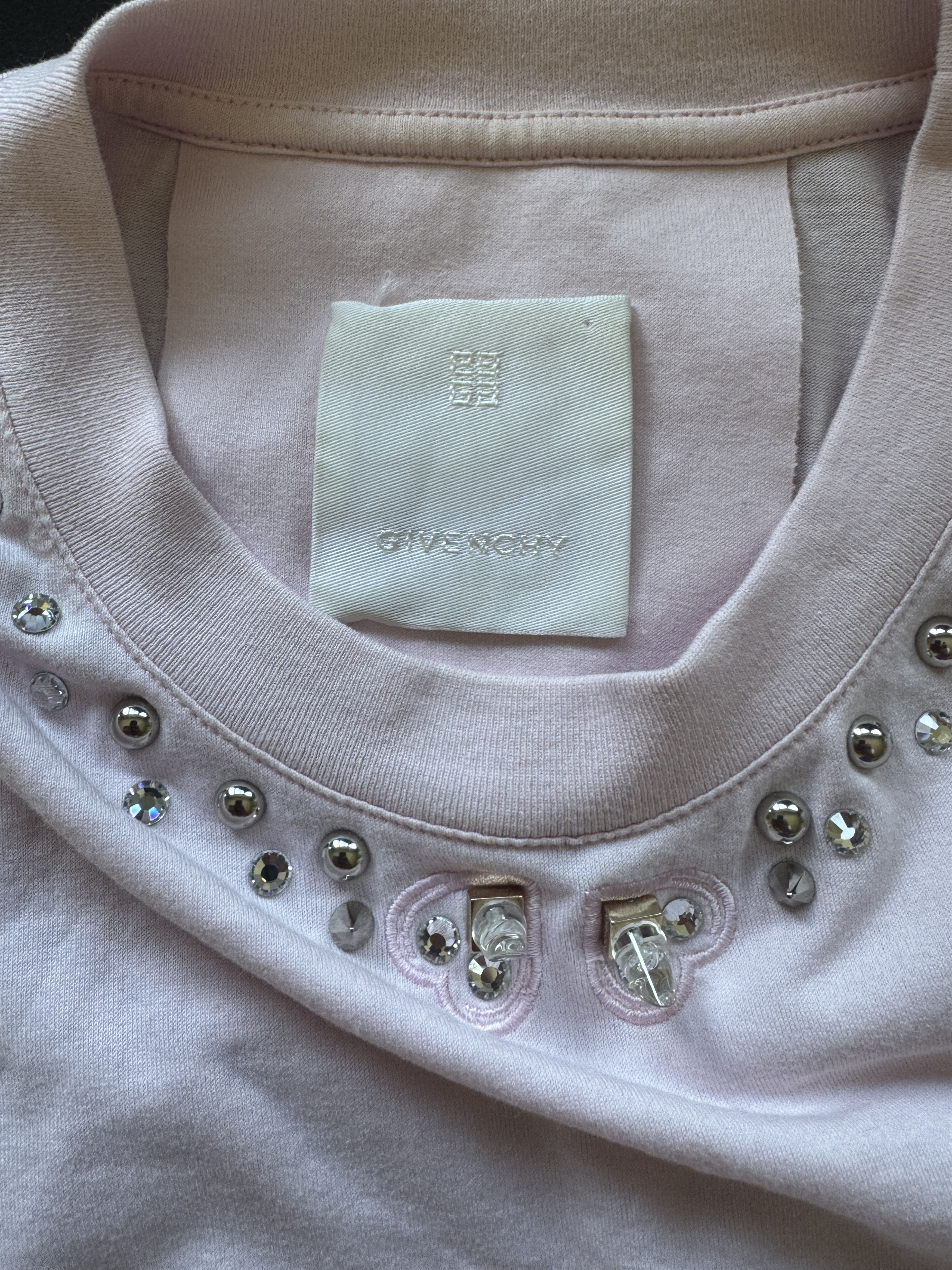 Givenchy Studded Shoulder Cotton T-Shirt Size XS / US 0-2 / IT 36-38 - 12 Thumbnail