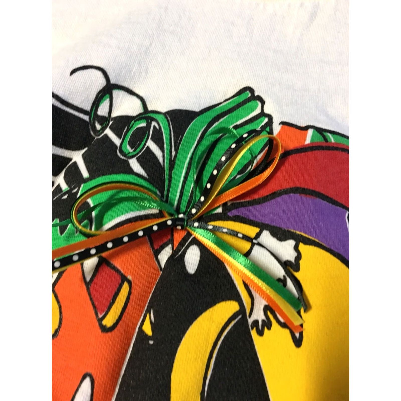Hanes VINTAGE 90s Halloween Shirt Hanes White 2XL Graphic Tee Ghost Pumpkin Candy Corn Bats Single Stitch Mens Size US XXL / EU 58 / 5 - 3 Thumbnail