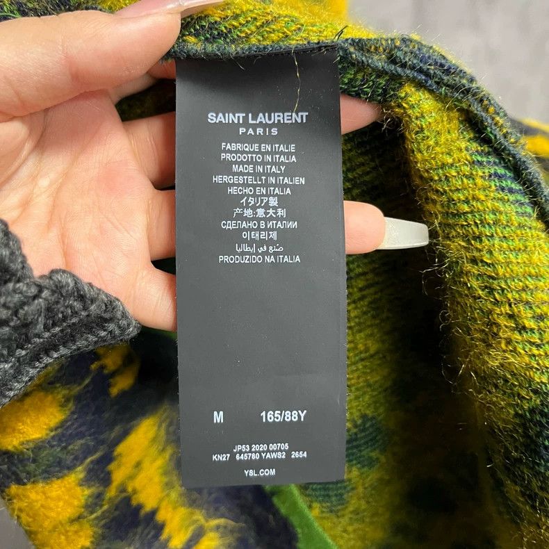 Yves Saint Laurent saint laurentYellow and green mohair fur jacket 2503-Nextar Size US M / EU 48-50 / 2 - 4 Thumbnail