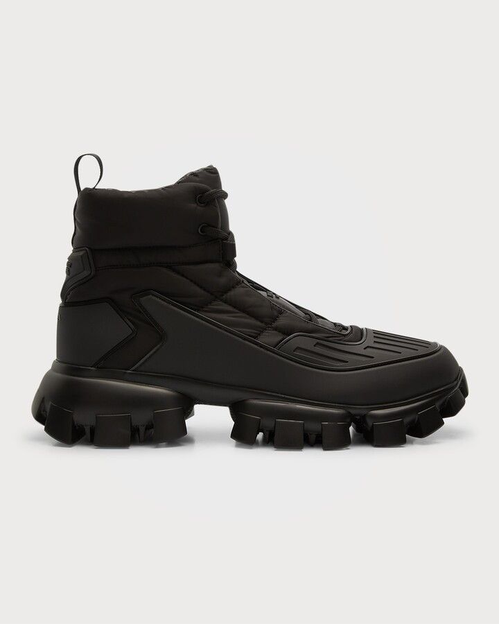 Prada Men's Cloudburst Thunder Lug-Sole Combat Boots Size US 6 / EU 39 - 1 Thumbnail