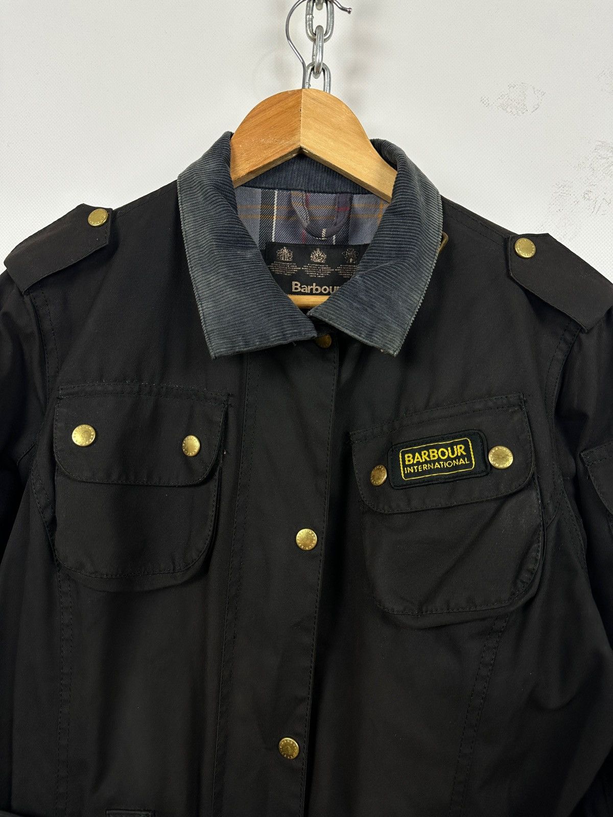 Barbour Barbour International Utility Black Waxed Motorcycle Jacket Size L / US 10 / IT 46 - 15 Thumbnail