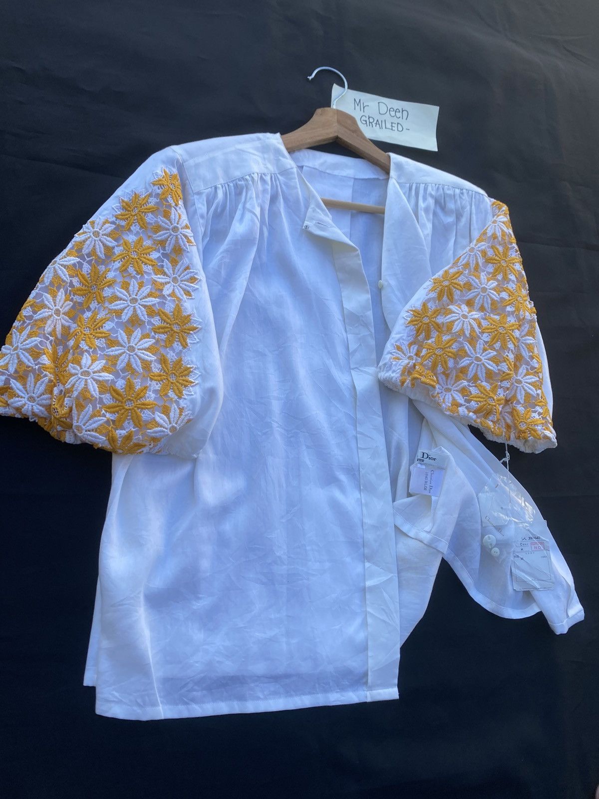 Christian Dior Monsieur Vintage Christian Dior Embroidered Balloon Sleeve Blouse Size M / US 6-8 / IT 42-44 - 11 Thumbnail