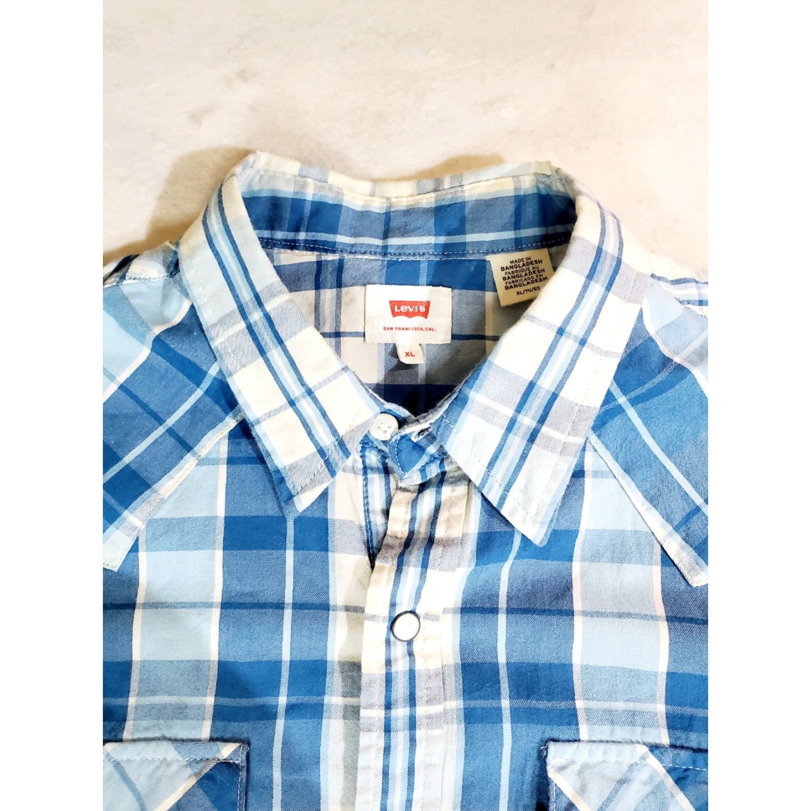 Levi's VINTAGE Levi's Signature Western Style Shirt Mens XL Blue Pearl Snap Cowboy Rodeo Shirt Size US XL / EU 56 / 4 - 5 Thumbnail