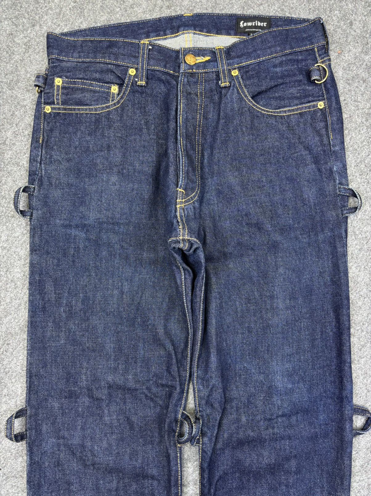 Japanese Brand 💥VERY RARE💥Lowrider Japan Selvedge Zipper Denim F698 Size US 31 - 8 Thumbnail