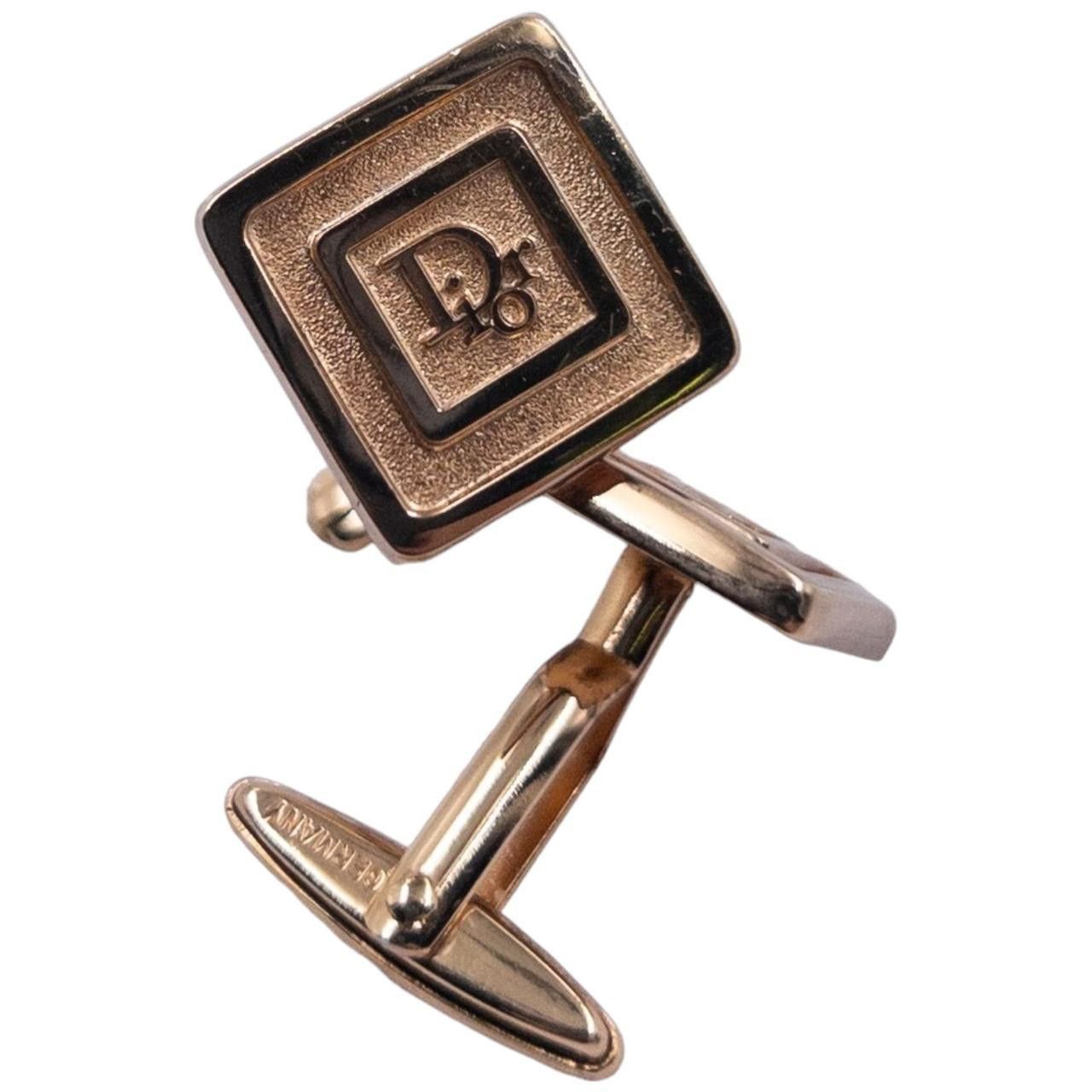 Dior Vintage Dior Gold Cuff Links Size ONE SIZE - 1 Thumbnail