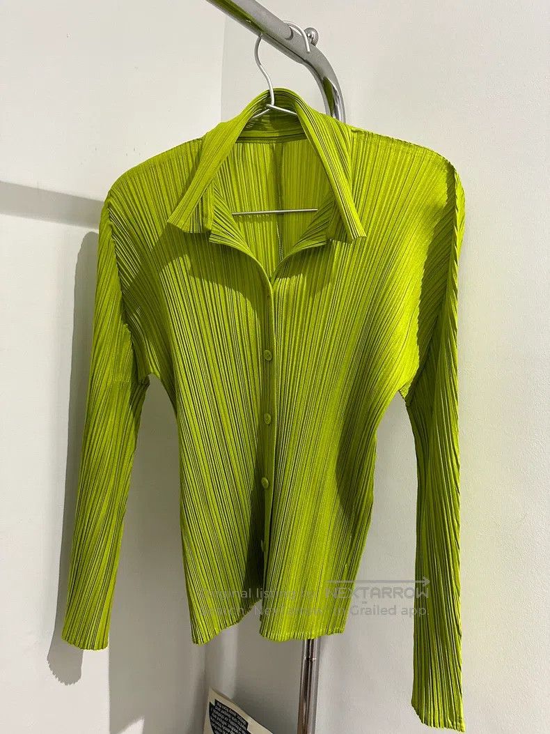 Issey Miyake Issey Miyake Fruit Green Shirt Size L / US 10 / IT 46 - 1 Thumbnail