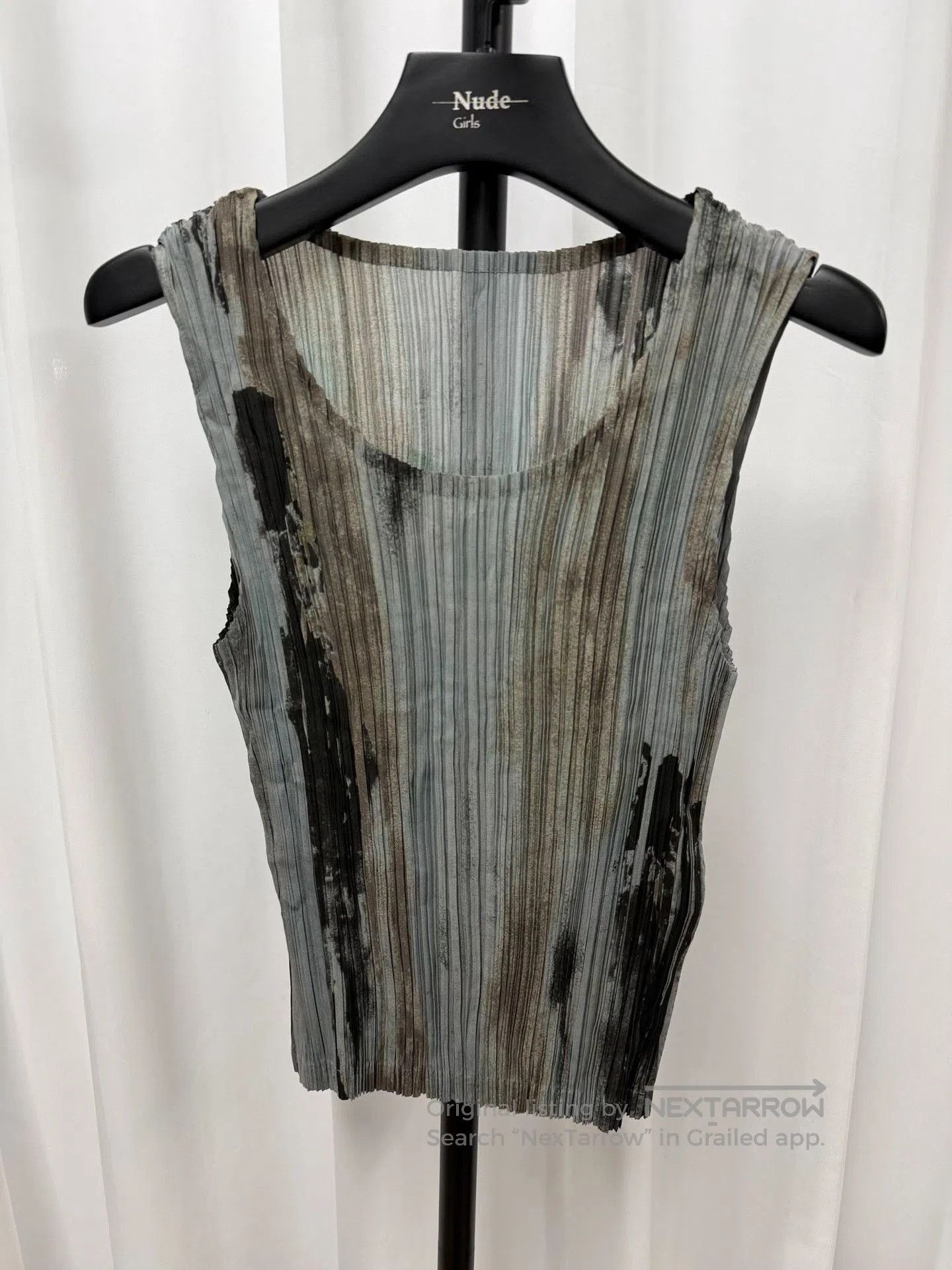 Issey Miyake Issey Miyake Ink Wash Burned Pleated Tank. Size US M / EU 48-50 / 2 - 1 Thumbnail