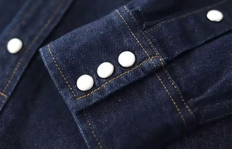 Japanese Brand × Vintage Design Washed Heavyweight Cowboy Shirt Size US M / EU 48-50 / 2 - 3 Thumbnail
