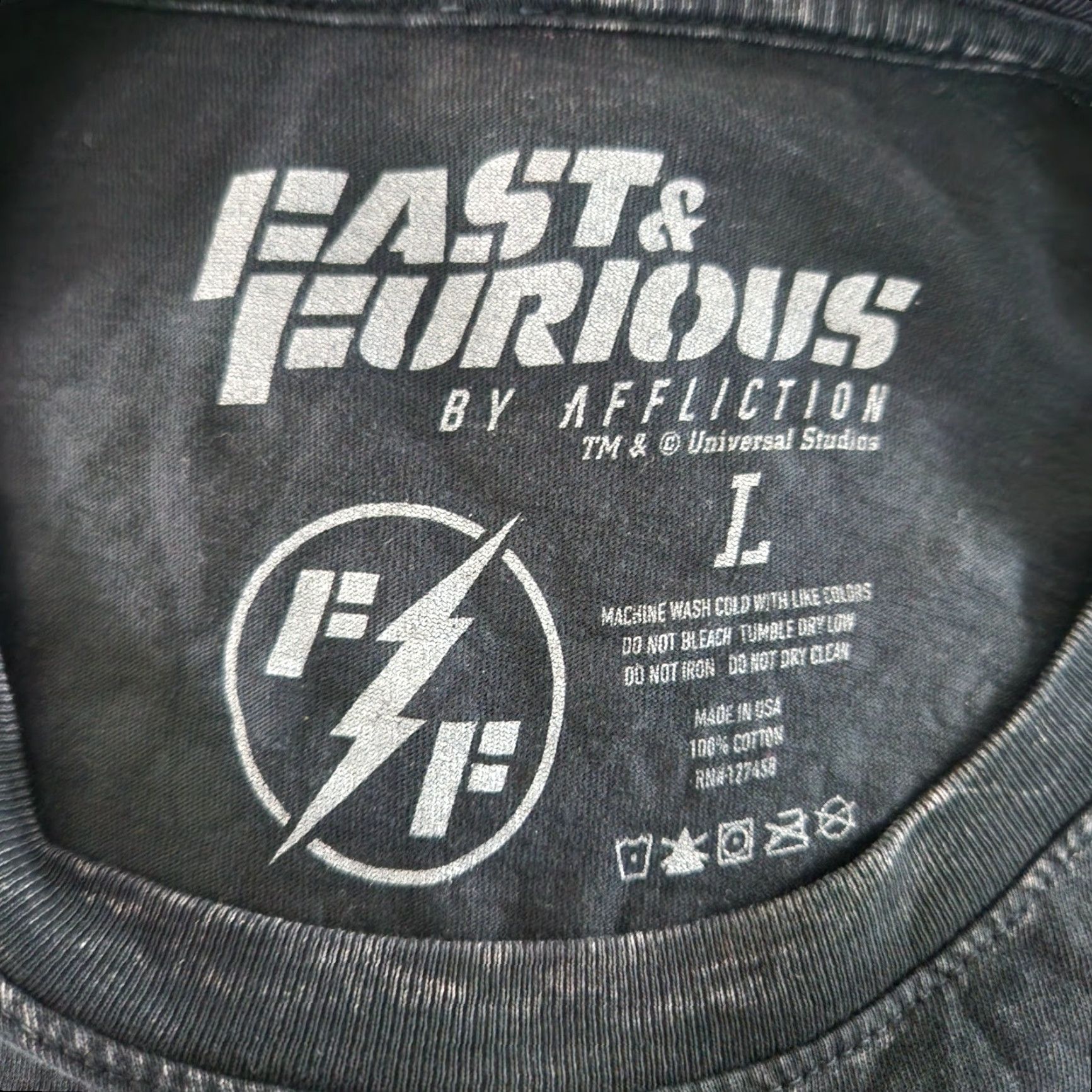 Affliction Affliction X Fast & Furious LA T Shirt Long Sleeve Men Large Distressed Black T-Shirt L Mens Black Size US L / EU 52-54 / 3 - 7 Thumbnail