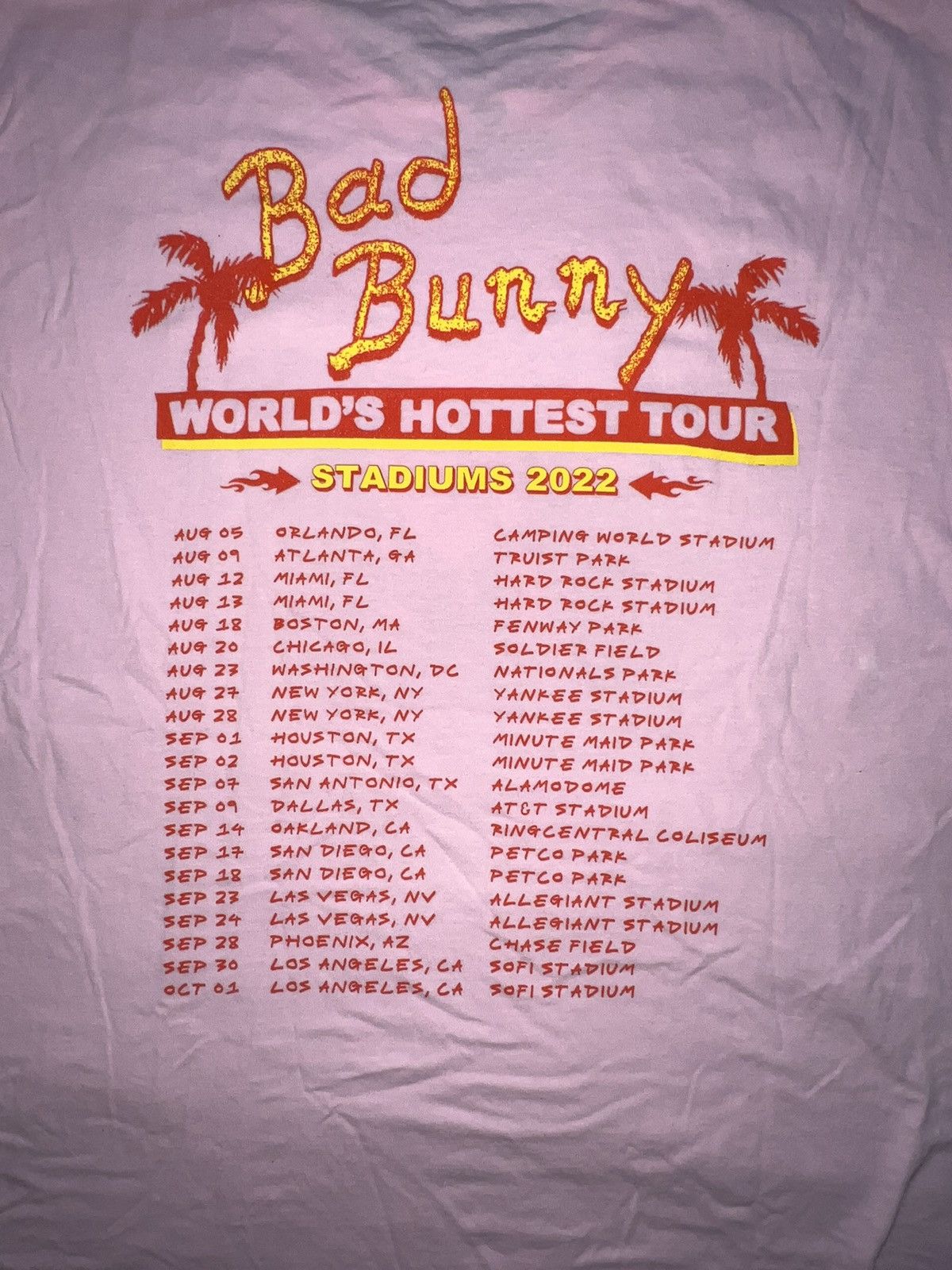 Band Tees Bad Bunny Un Verano Sin Ti Tour Tee Size US L / EU 52-54 / 3 - 3 Thumbnail