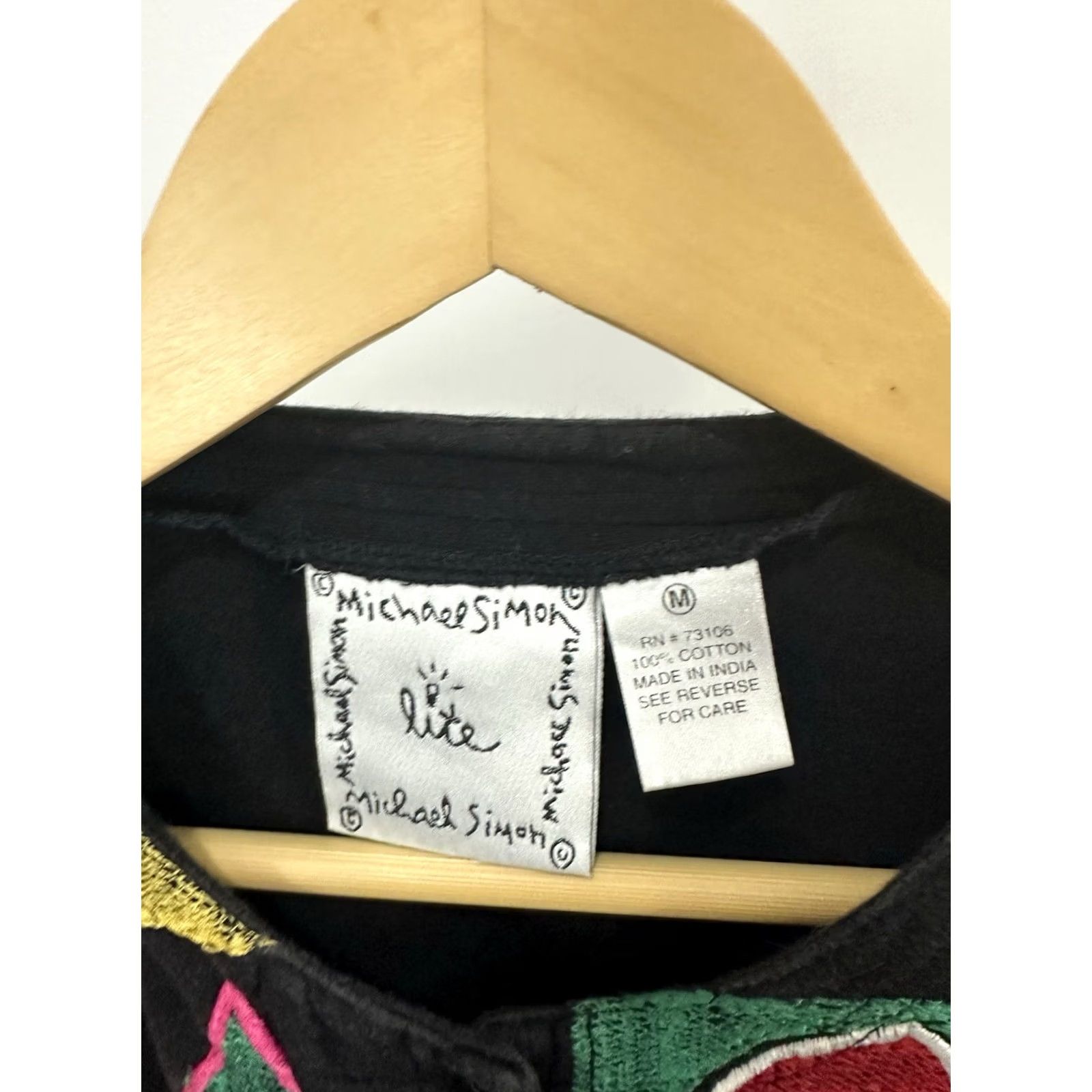 Simons VTG Michael Simon Lite Christmas Holiday Cardigan Sweater Woman M Black Santa Tree Cardigan Mens Womens Girls Boys Size M / US 6-8 / IT 42-44 - 3 Thumbnail