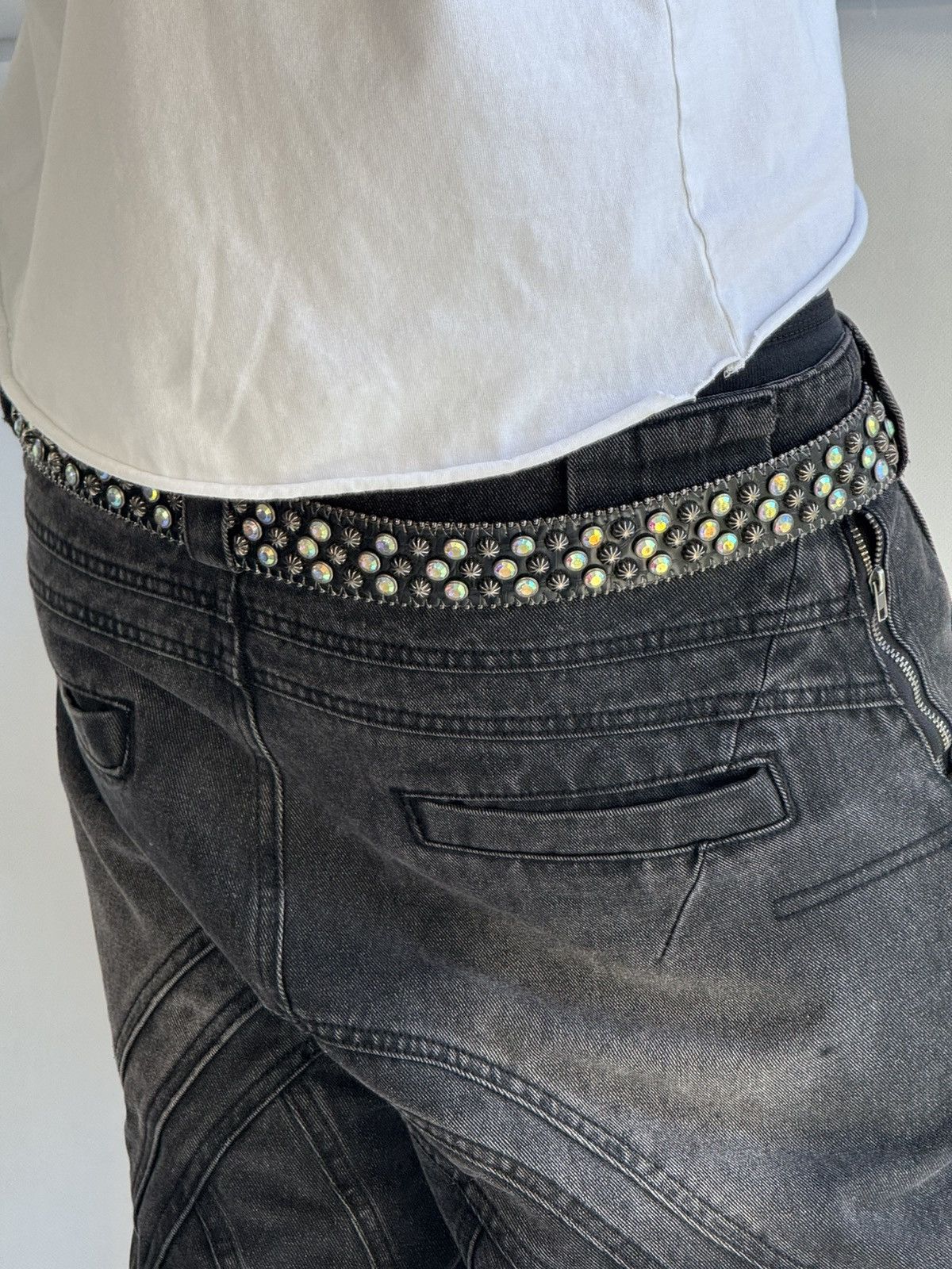 Japanese Brand Vintage Belts Y2K Bb.Simon Style Punk leather belt Japanese Size ONE SIZE - 15 Thumbnail