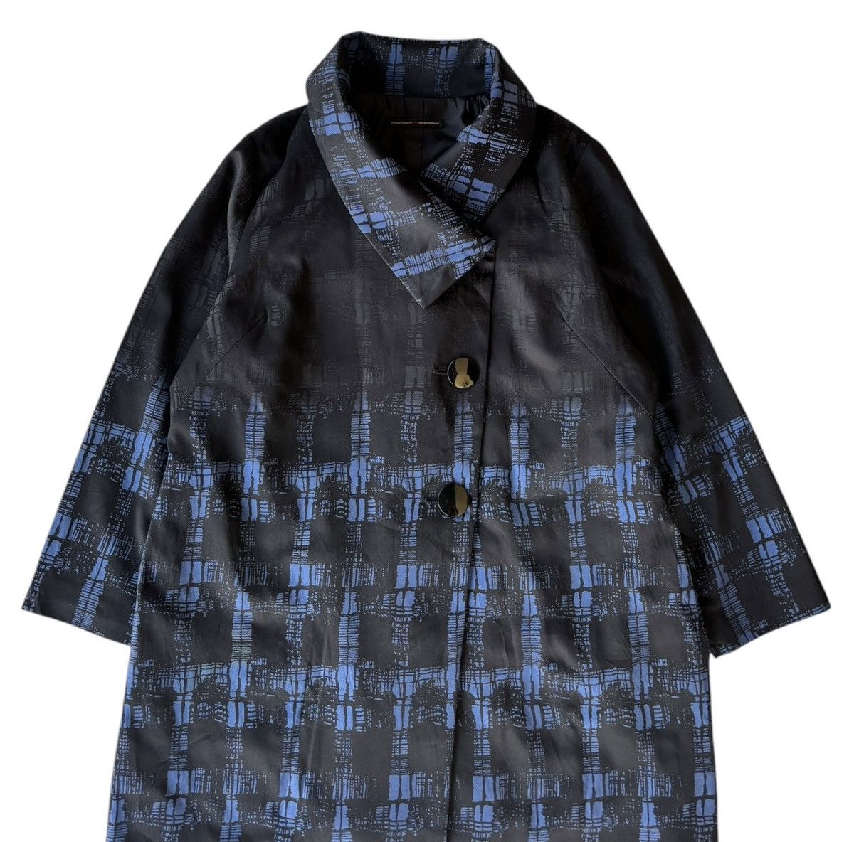 Gaultier Homme Objet × Jean Paul Gaultier 🔥GAULTIER HOMME OBJET ASYMMETRIC ABSTRACT BLUE PATTERN COAT Size US M / EU 48-50 / 2 - 5 Thumbnail
