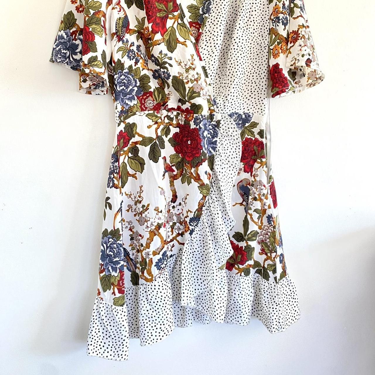 Missguided MISSGUIDED POLKA DOT AND FLORAL RUFFLE DRESS SIZE 8 Size M / US 6-8 / IT 42-44 - 3 Thumbnail
