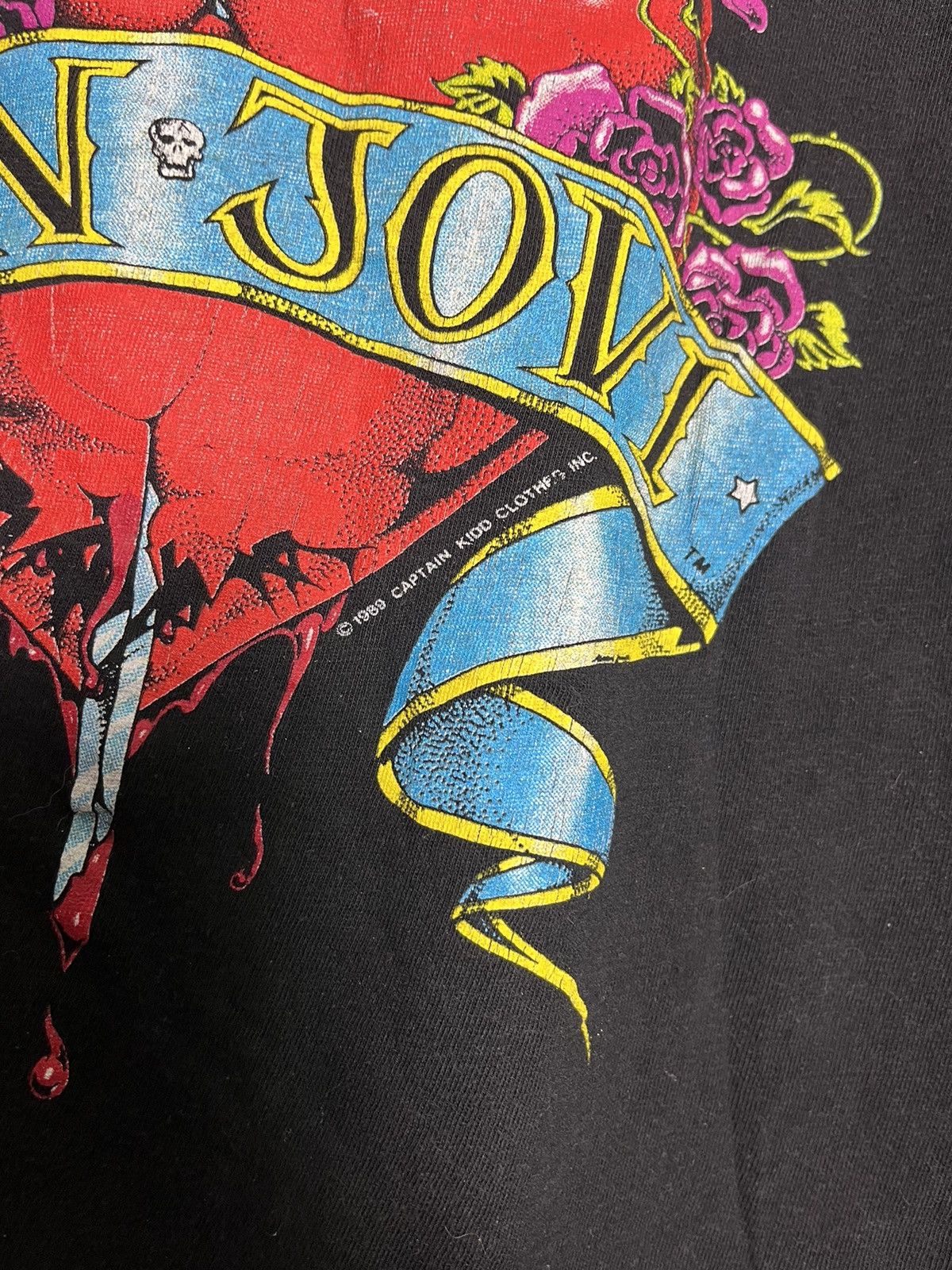 Vintage Vintage 1989 Bon Jovi tee Europa tour tshirt Size US L / EU 52-54 / 3 - 4 Thumbnail