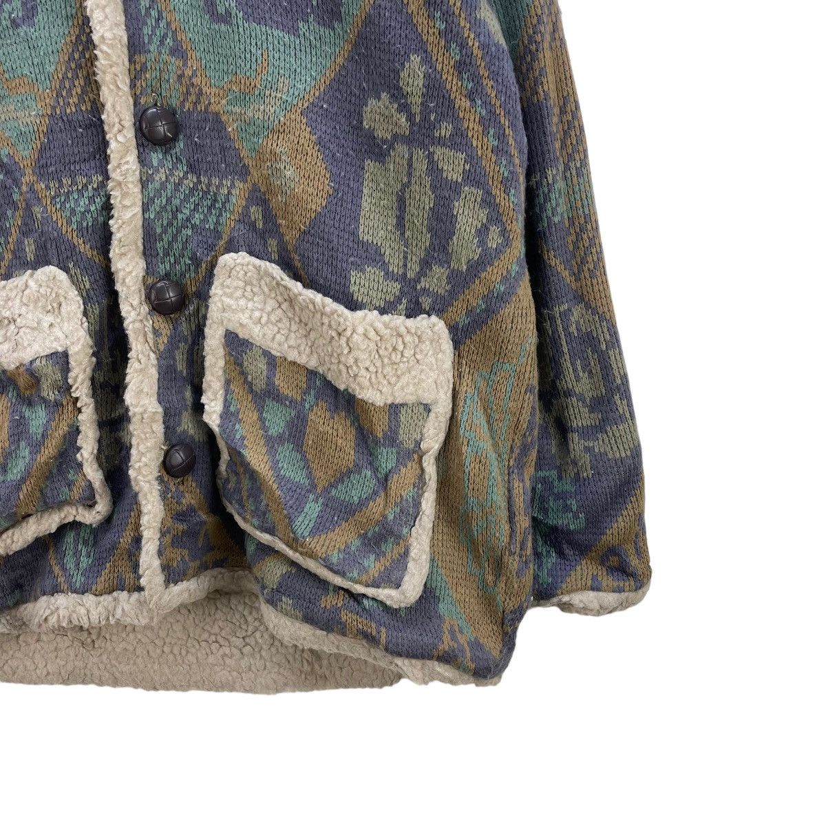 Native 🔥Vintage Aztec Shearling Hooded Jacket Size US M / EU 48-50 / 2 - 6 Thumbnail
