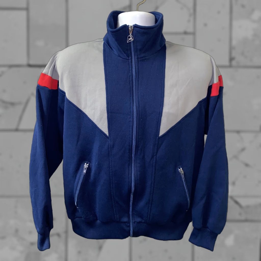 Vintage VINTAGE White Stag Jacket Full Zip Mens L Gray/Blue Casual Polyester Track Style Size US L / EU 52-54 / 3 - 1 Thumbnail