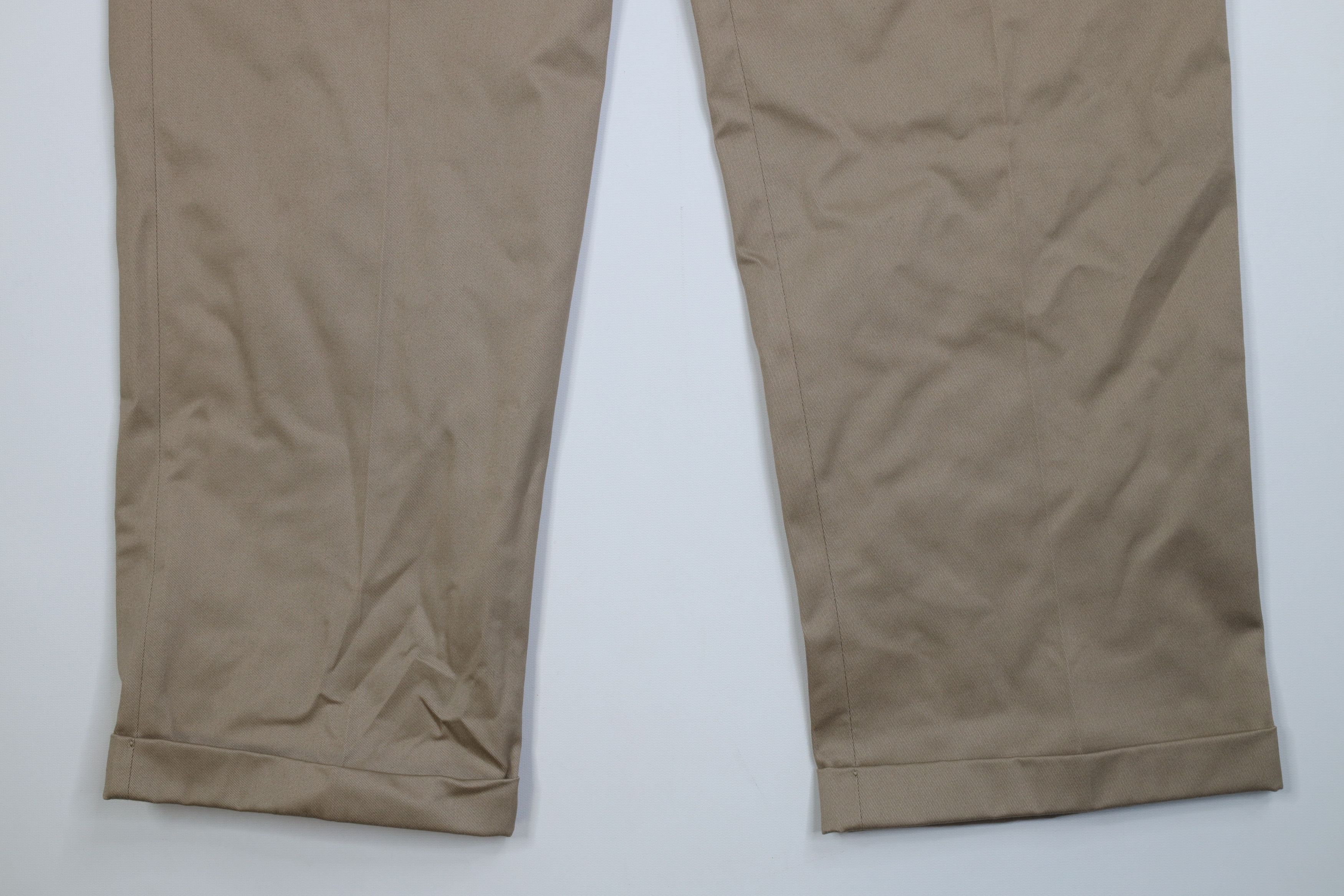 Lands' End Deadstock Vintage Y2K Lands End Wide Leg Chino Pants Beige Size US 38 / EU 54 - 4 Thumbnail