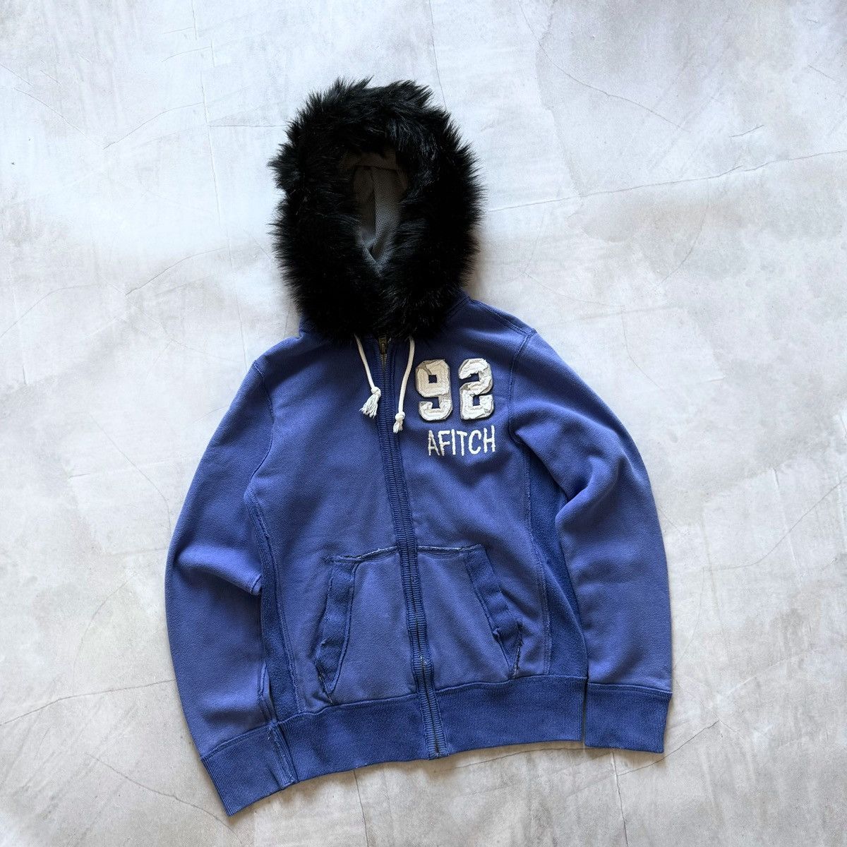 Abercrombie If Six Was Nine Vibe Faux Fur Zip Hoodie Jacket