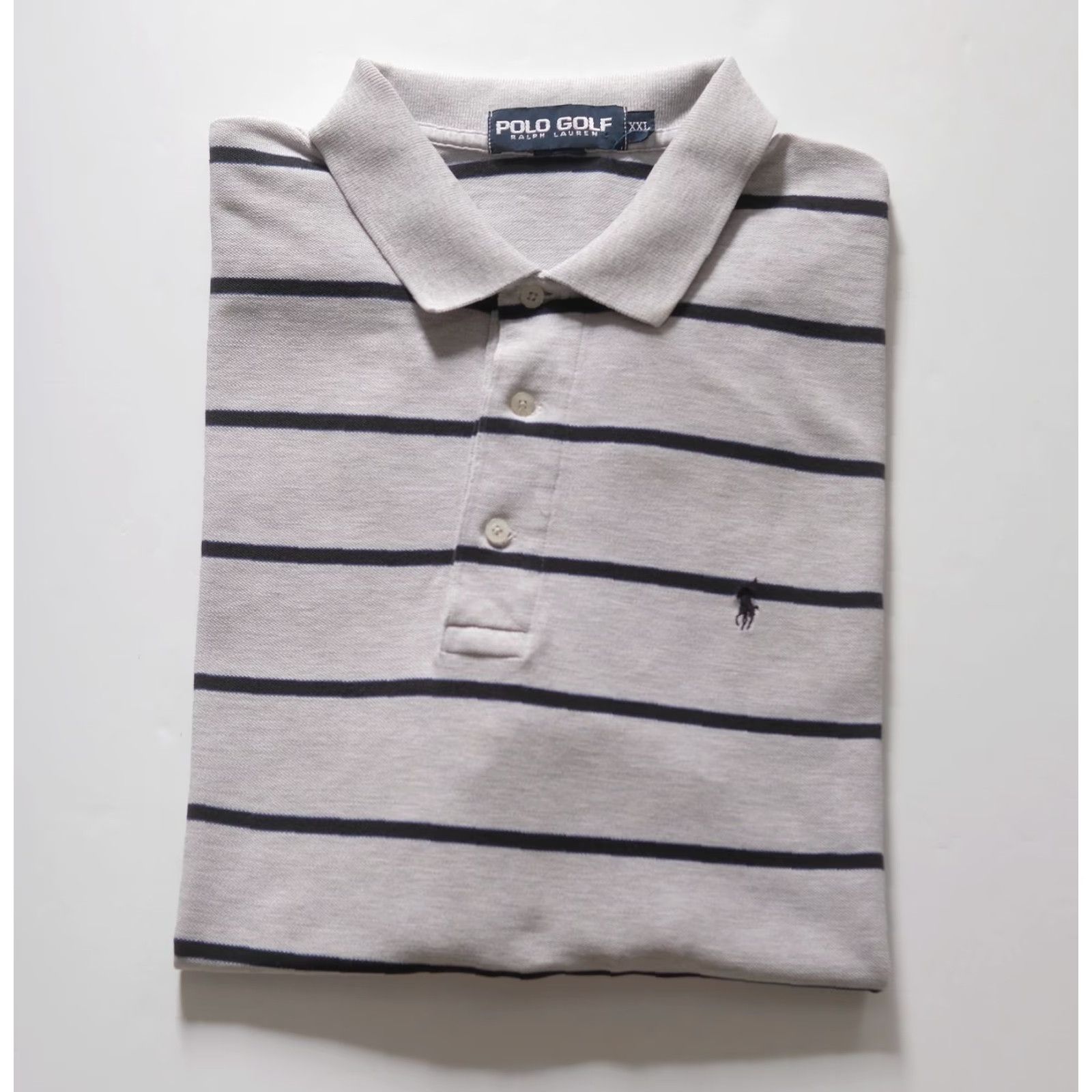Ralph Lauren VINTAGE Ralph Lauren Polo Golf STRIPE GRAY COTTON LONG SLEEVE SHIRT 2XL Men’s / 90s / Y2K / Polo Golf / Casual / Regular Fit Size US XXL / EU 58 / 5 - 5 Thumbnail