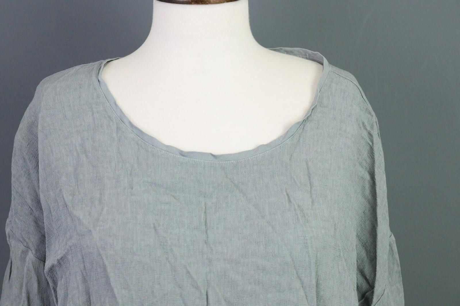 Designer Transit Par Such Gray 3/4 Sleeve Relaxed Top Blouse Size 5 Size M / US 6-8 / IT 42-44 - 2 Thumbnail