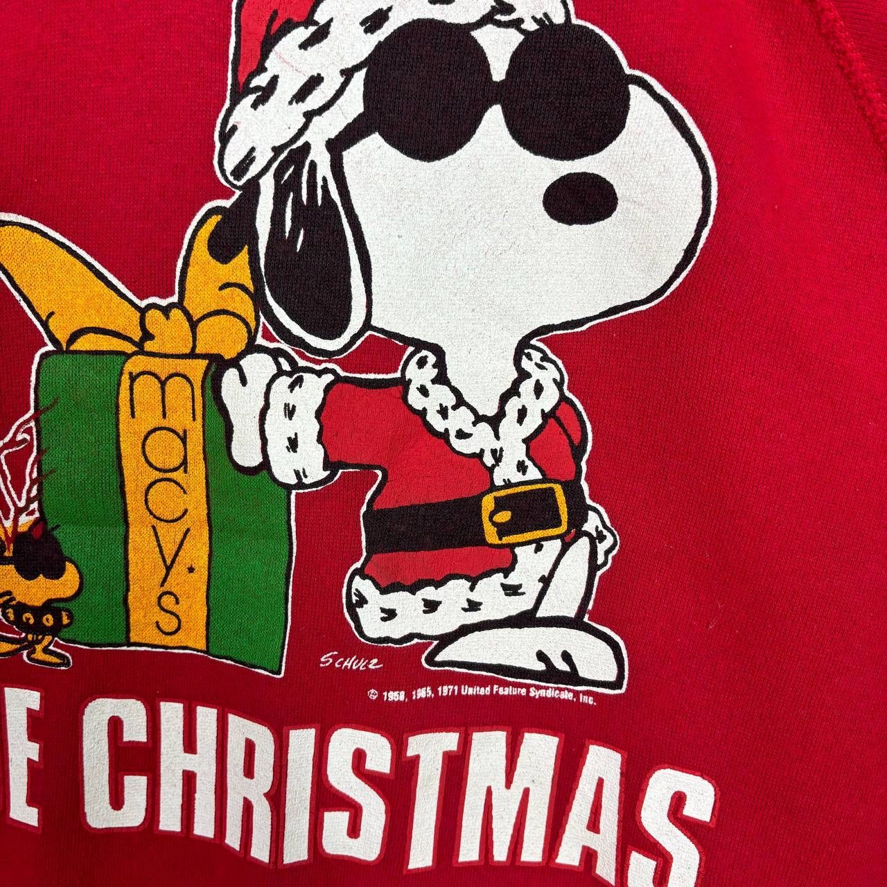 Peanuts VTG 80s Snoopy Joe Christmas Artex Sweatshirt XL Macy’s Red Size US XL / EU 56 / 4 - 4 Thumbnail
