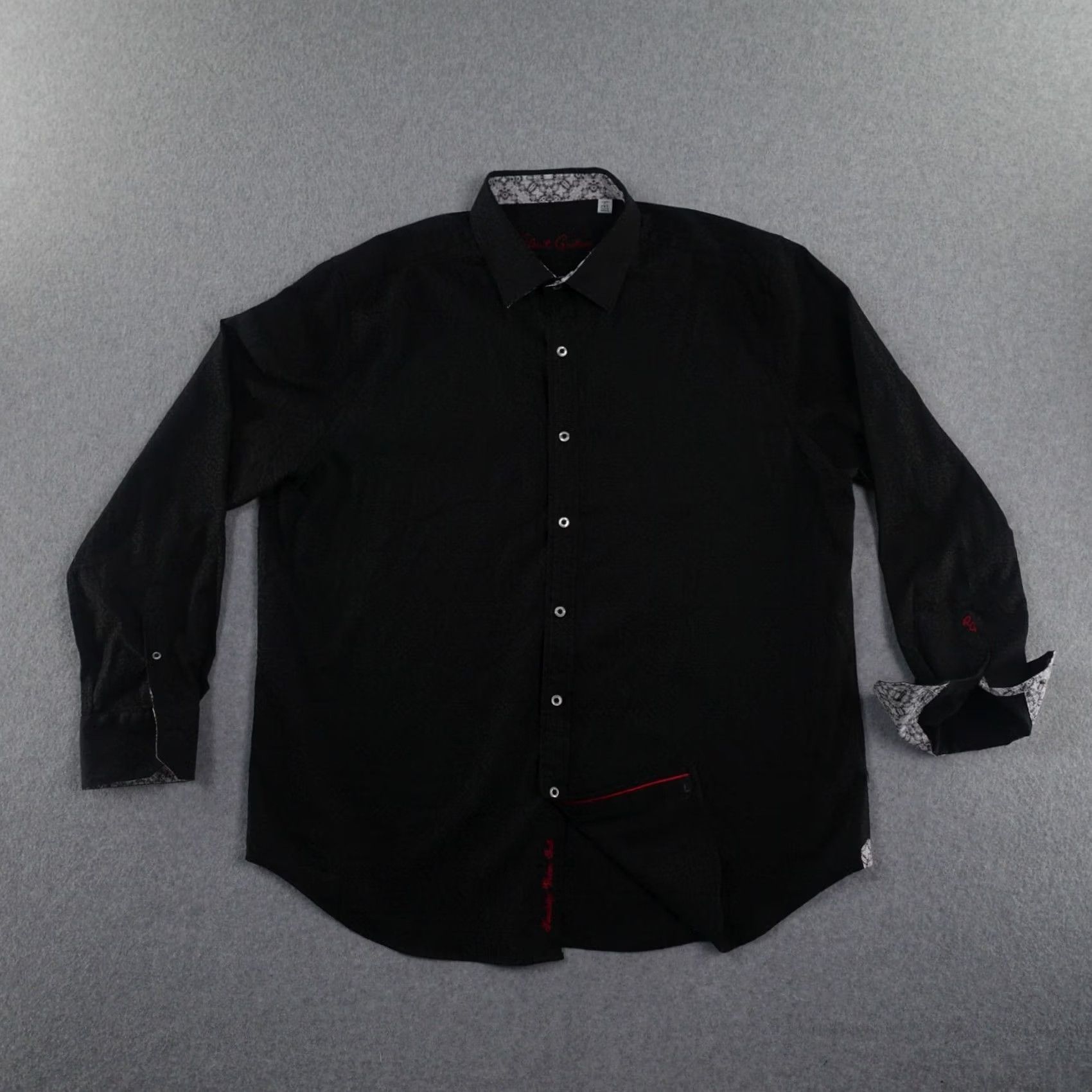 Robert Graham Robert Graham Shirt Mens 2XL Paisley Black Long Sleeve Button-Up Size US XXL / EU 58 / 5 - 2 Thumbnail