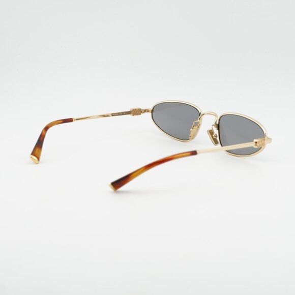 Miu Miu Miu Miu MUA52S 5AK40O Sunglasses Gold Cat Eye Frame, Grey Size ONE SIZE - 4 Thumbnail