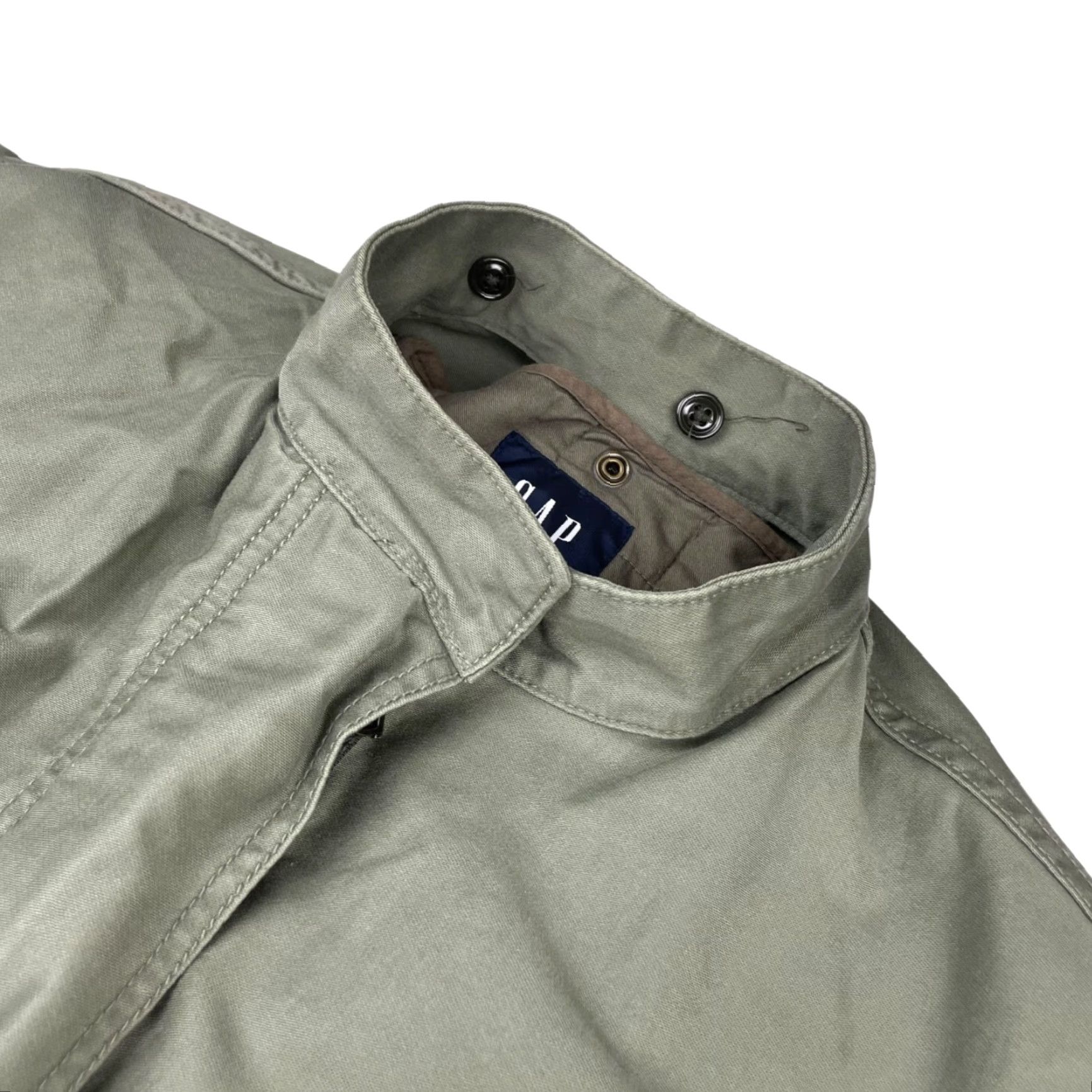 Gap Gap Military Jacket XS Green 100% Cotton Full Zip Removable Quilted Lining Mens Size US XS / EU 42 / 0 - 2 Thumbnail