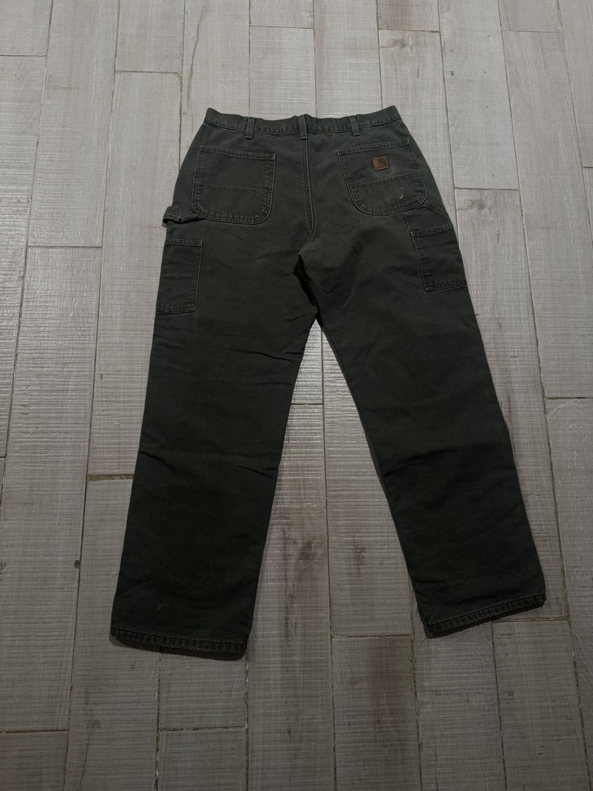 Carhartt Olive Green Vintage Carhartt Flannel Lined Work Pants Size US 36 / EU 52 - 3 Thumbnail