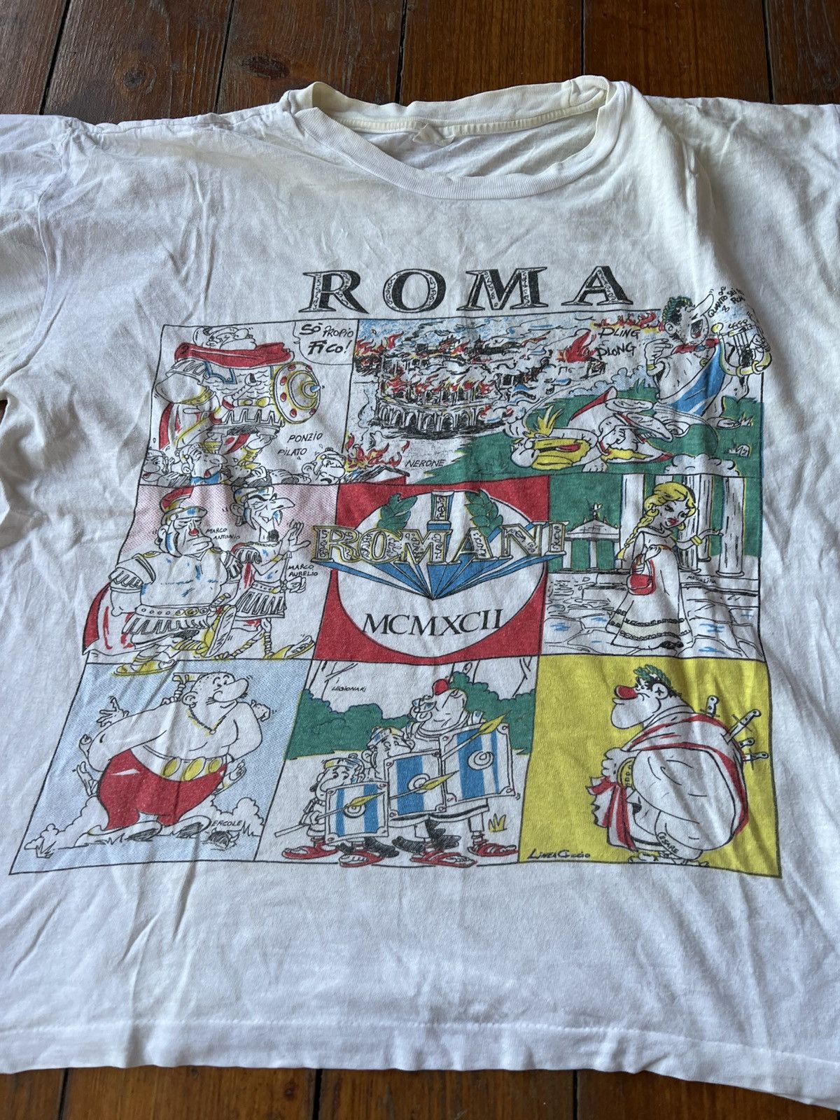 Vintage VINTAGE SINGLE STITCH ROMA ITALIAN T SHIRT MASTER GRAPHIC Size US L / EU 52-54 / 3 - 2 Thumbnail