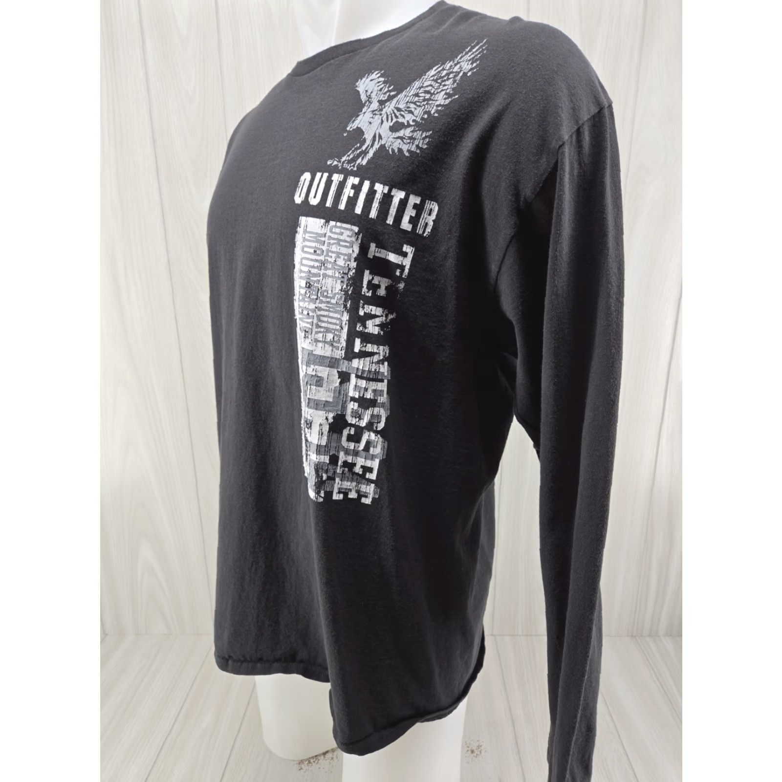 Vintage Tennessee Mens XL Black Long Sleeve Great Smoky Mountains Shirt Size US XL / EU 56 / 4 - 3 Thumbnail