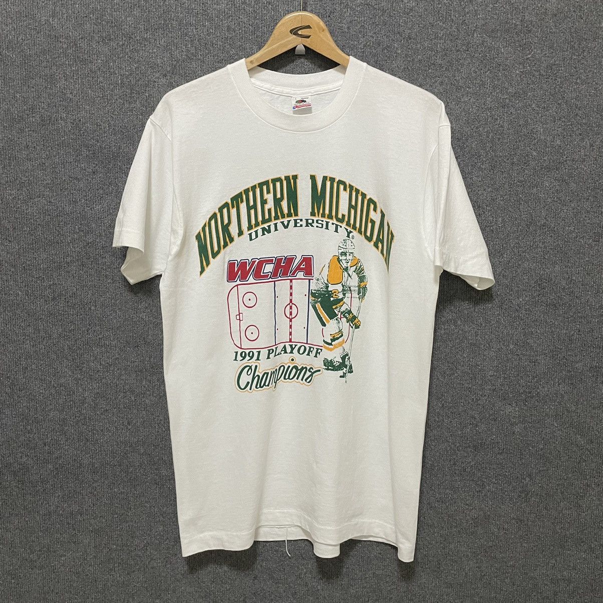 NHL 1991 Western Michigan University WCHA Playoff Champions Tee Size US L / EU 52-54 / 3 - 1 Thumbnail