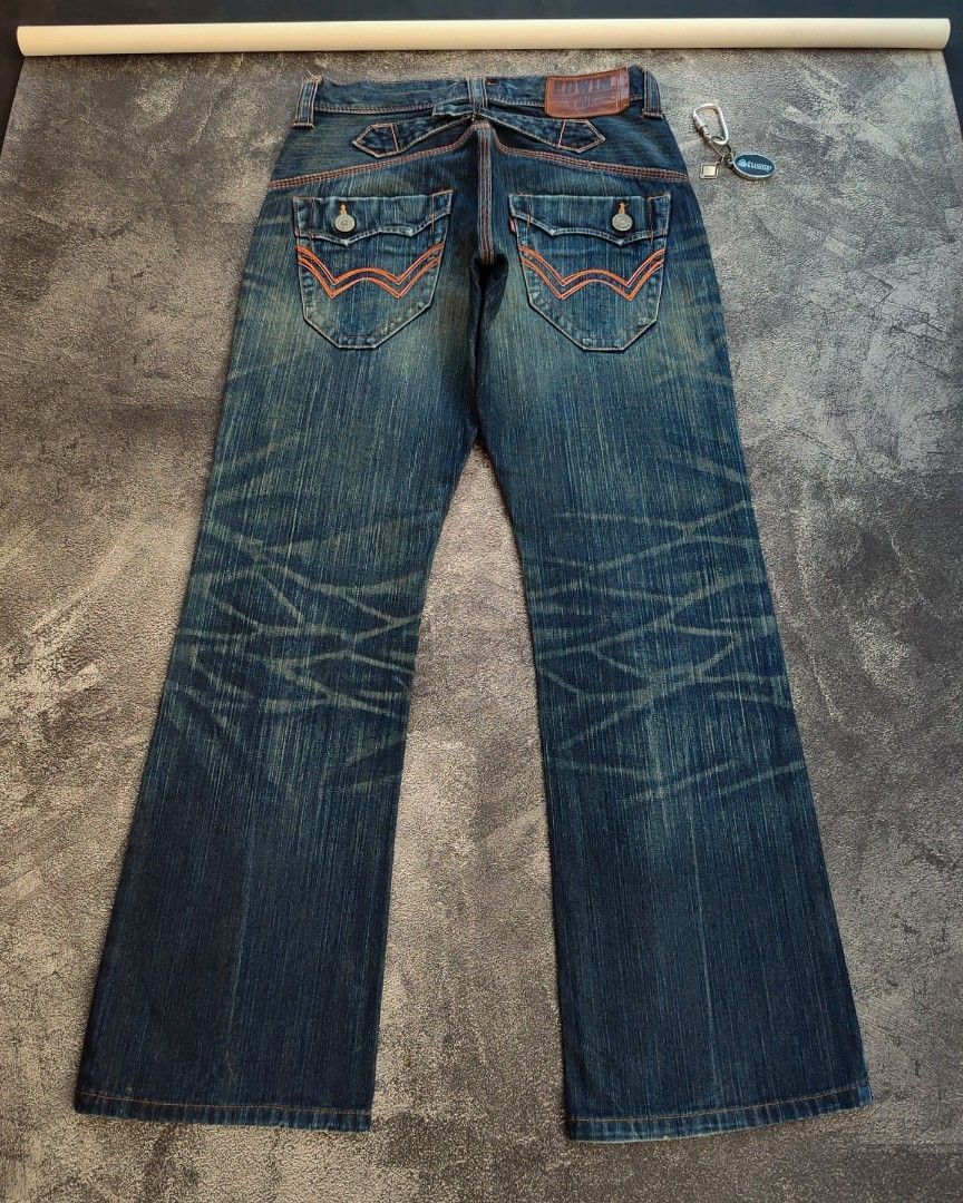 Hysteric Glamour × Japanese Brand × Tornado Mart 💥Flare⭐Edwin Jeans flare denim nice design Size US 29 - 5 Thumbnail