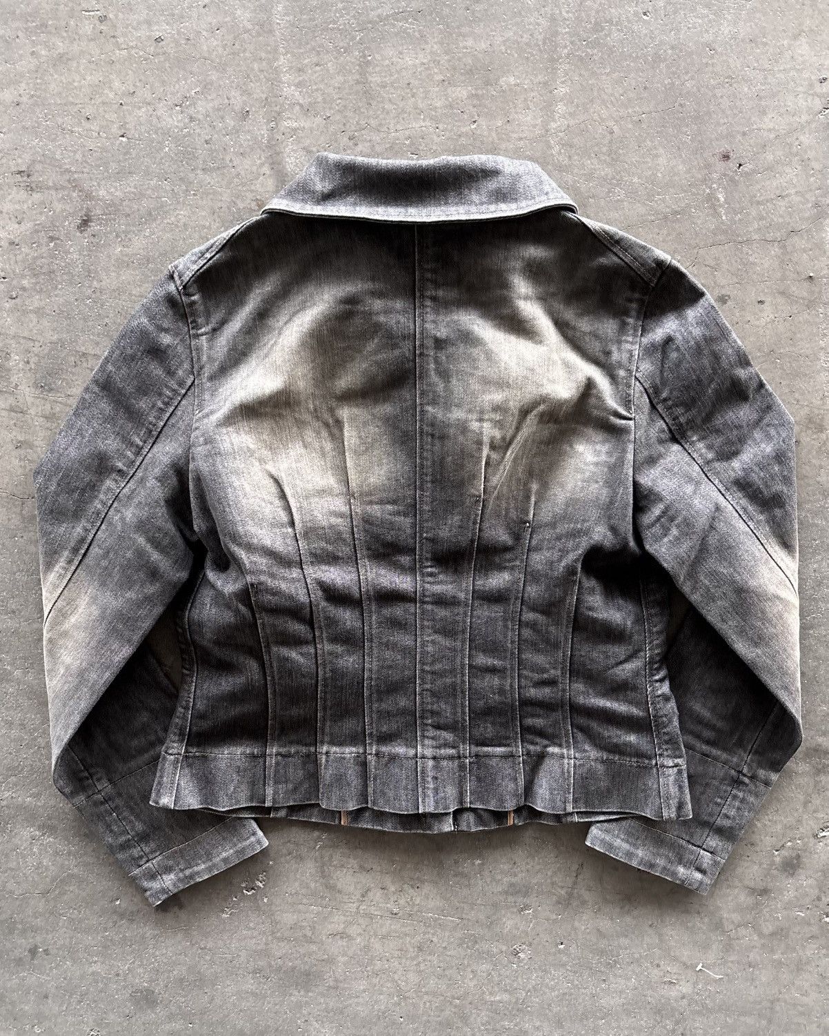 Michel Klein Michel Klen Paris Mud Wash Grey Denim Jacket Size US M / EU 48-50 / 2 - 6 Thumbnail