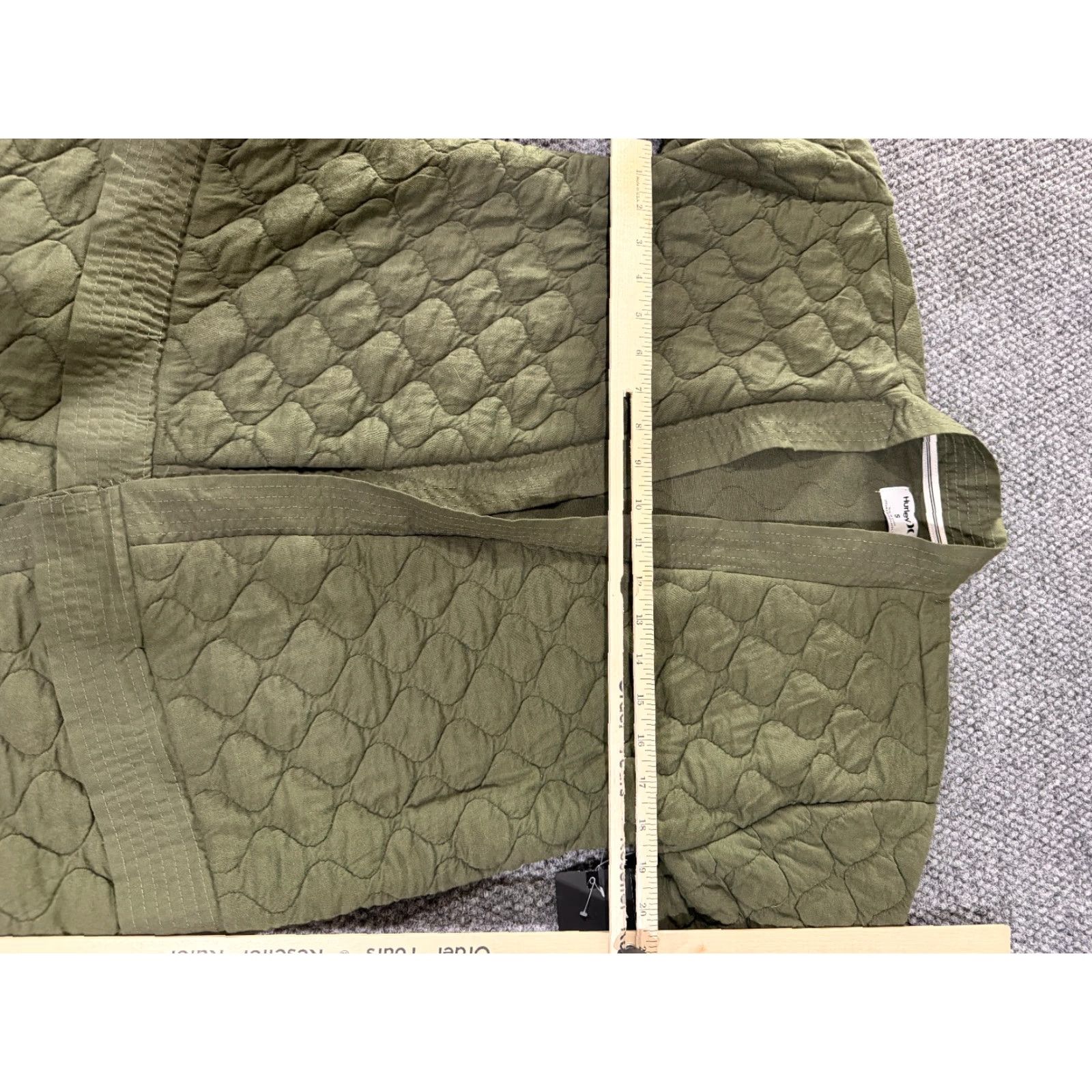 Hurley Hurley Jacket Womens S Green Quilted Long Sleeve Belted Wrap Open Pockets Lined Polyester All Seasons Fall Spring Winter Baggy Regular Mens Womens Size S / US 4 / IT 40 - 5 Thumbnail
