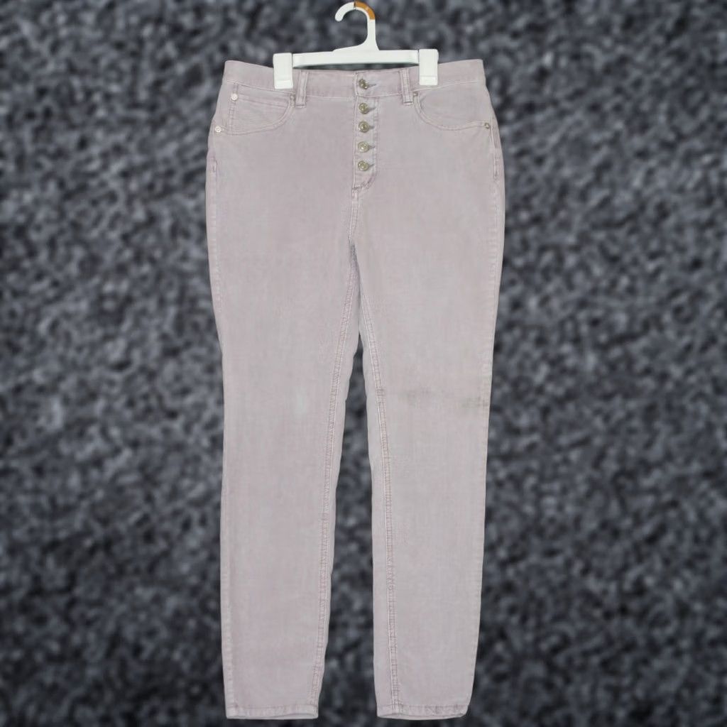 Vintage We The Free Jeans Womens 28 Purple Corduroy Button Fly High Rise Slim 5-Pocket Boho Vintage? Size 28" / US 6 / IT 42 - 1 Thumbnail