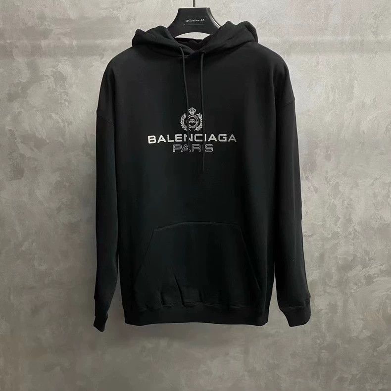 Balenciaga Balenciaga Black Crown Logo Hoodie Size US XS / EU 42 / 0 - 1 Thumbnail