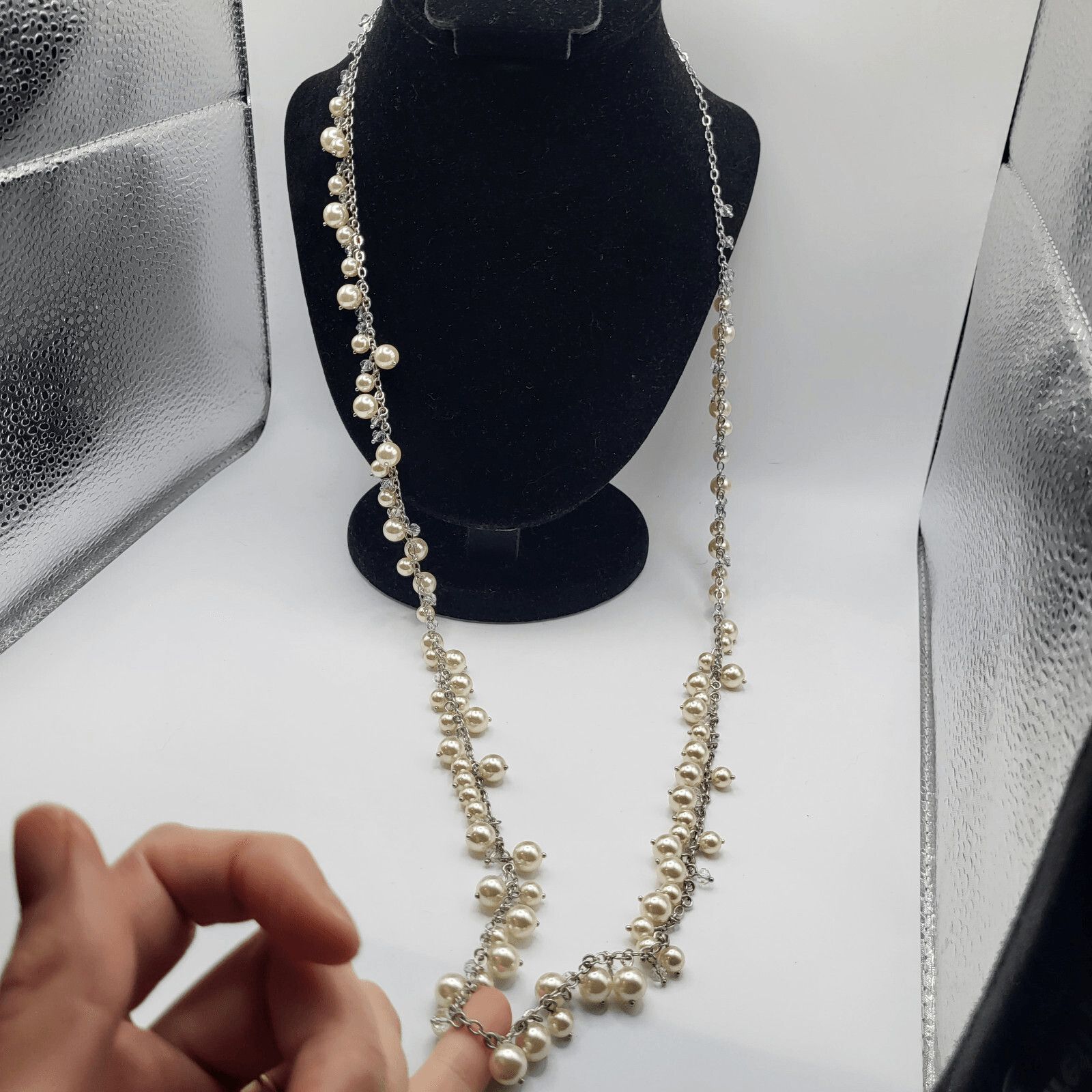 Banana Republic Banana Republic Long Strand Faux Pearl Bauble Necklace 36in Size ONE SIZE - 3 Thumbnail